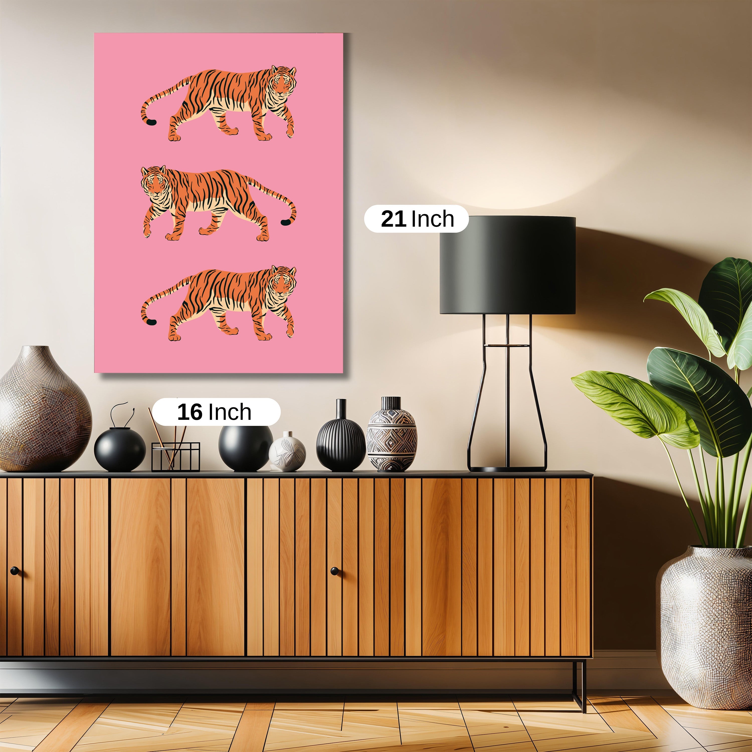 Tigers printed wall art