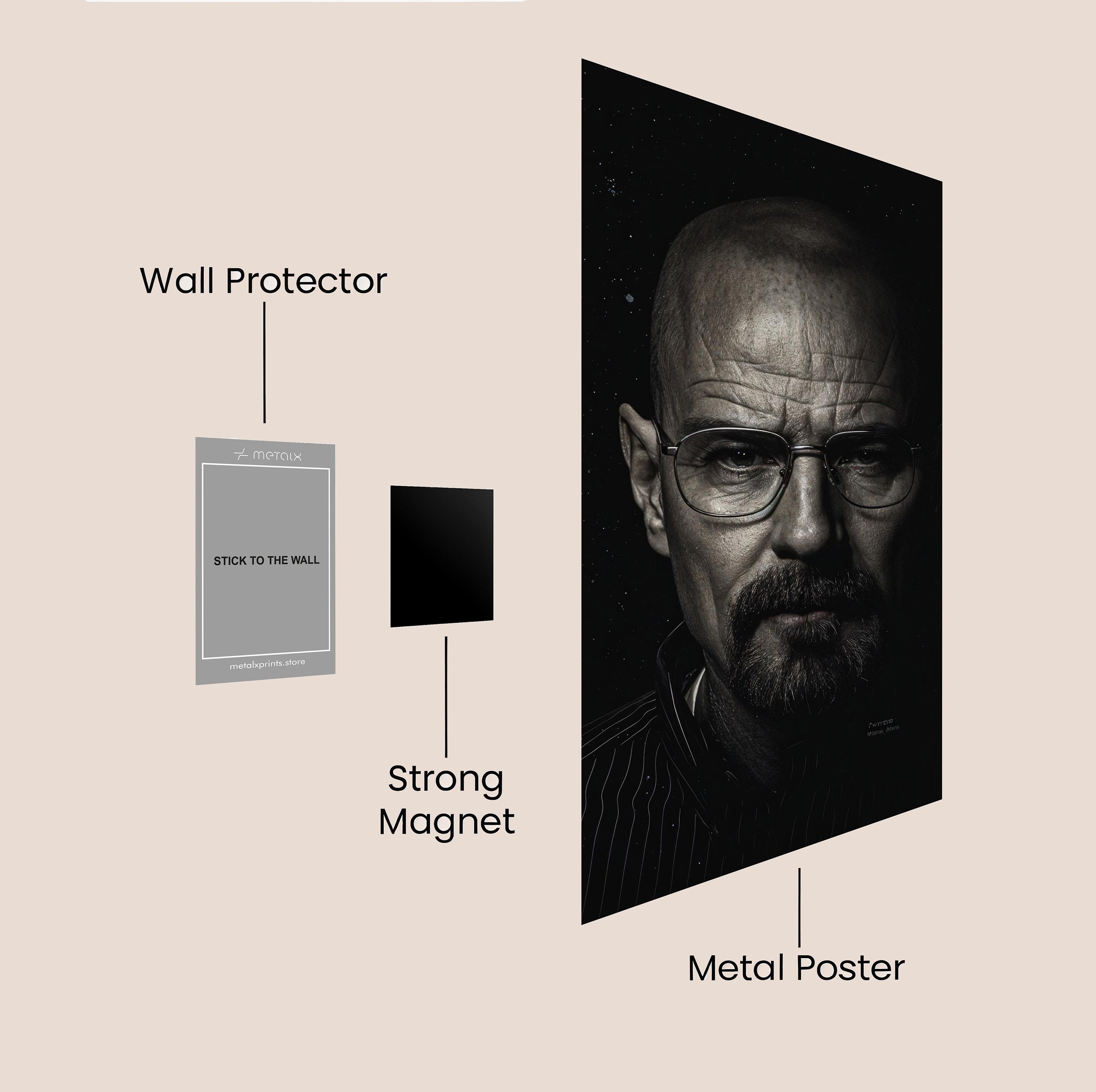 walter white breaking bad poster