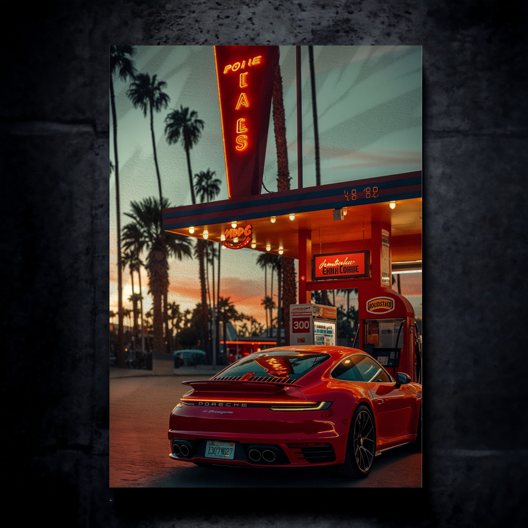 Porsche cyberpunk artwork
