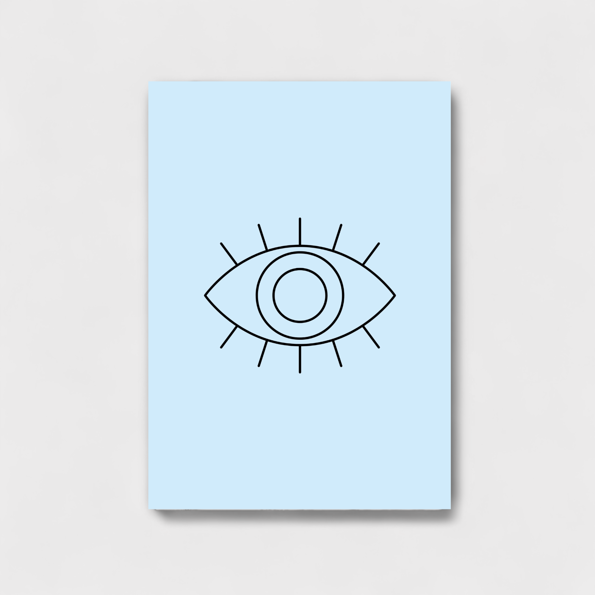 Blue evil eye art