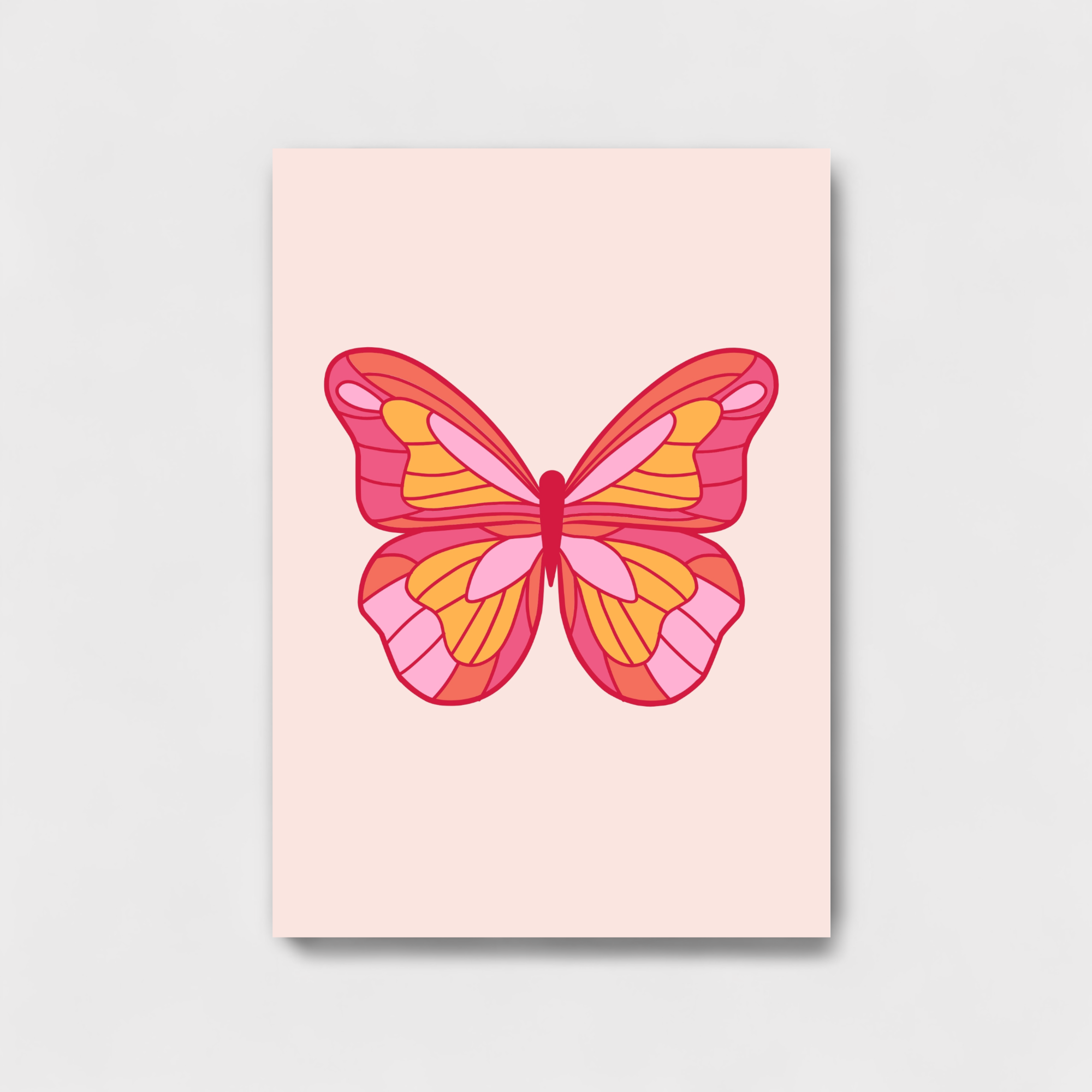Cute pattern butterfly art