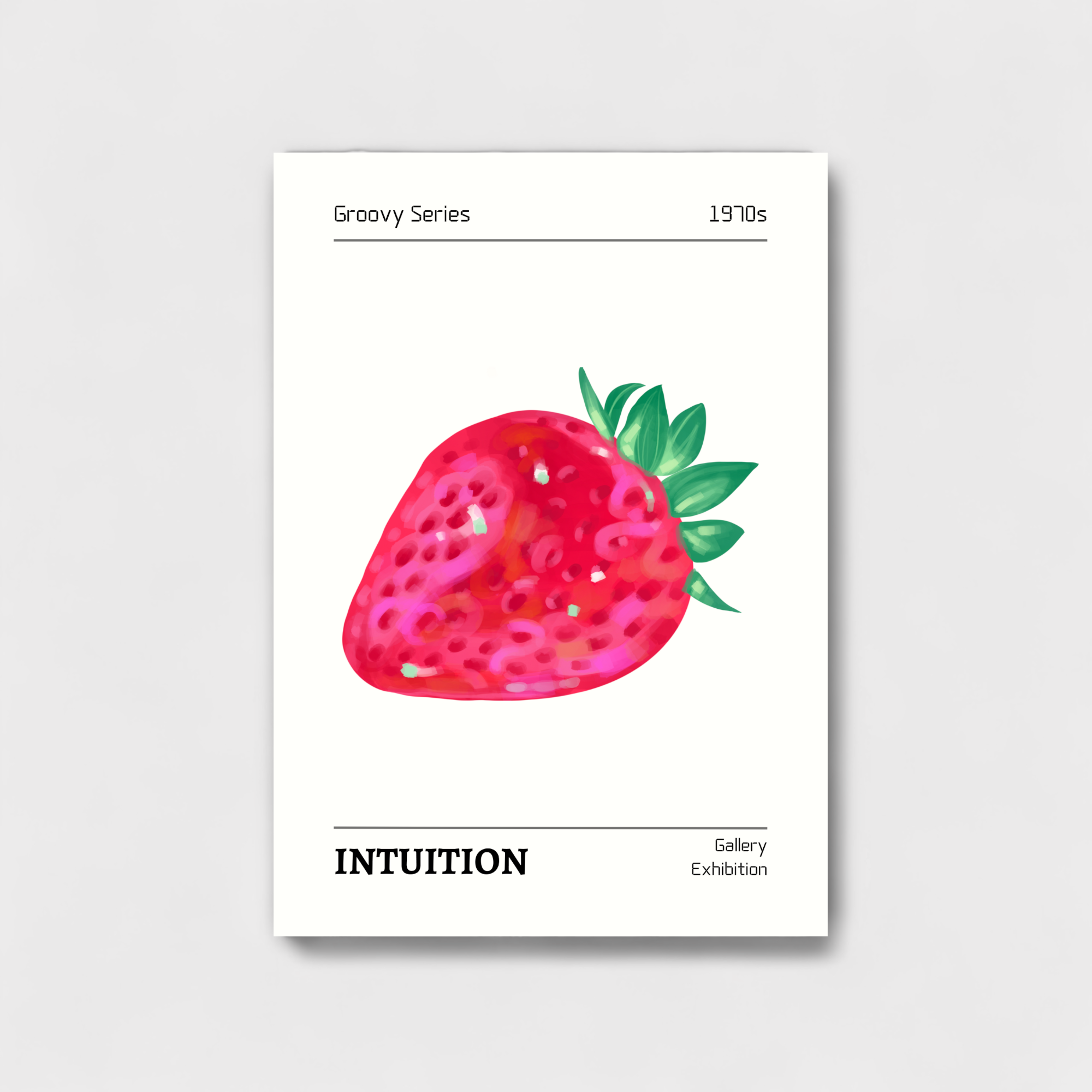 Strawberry print art