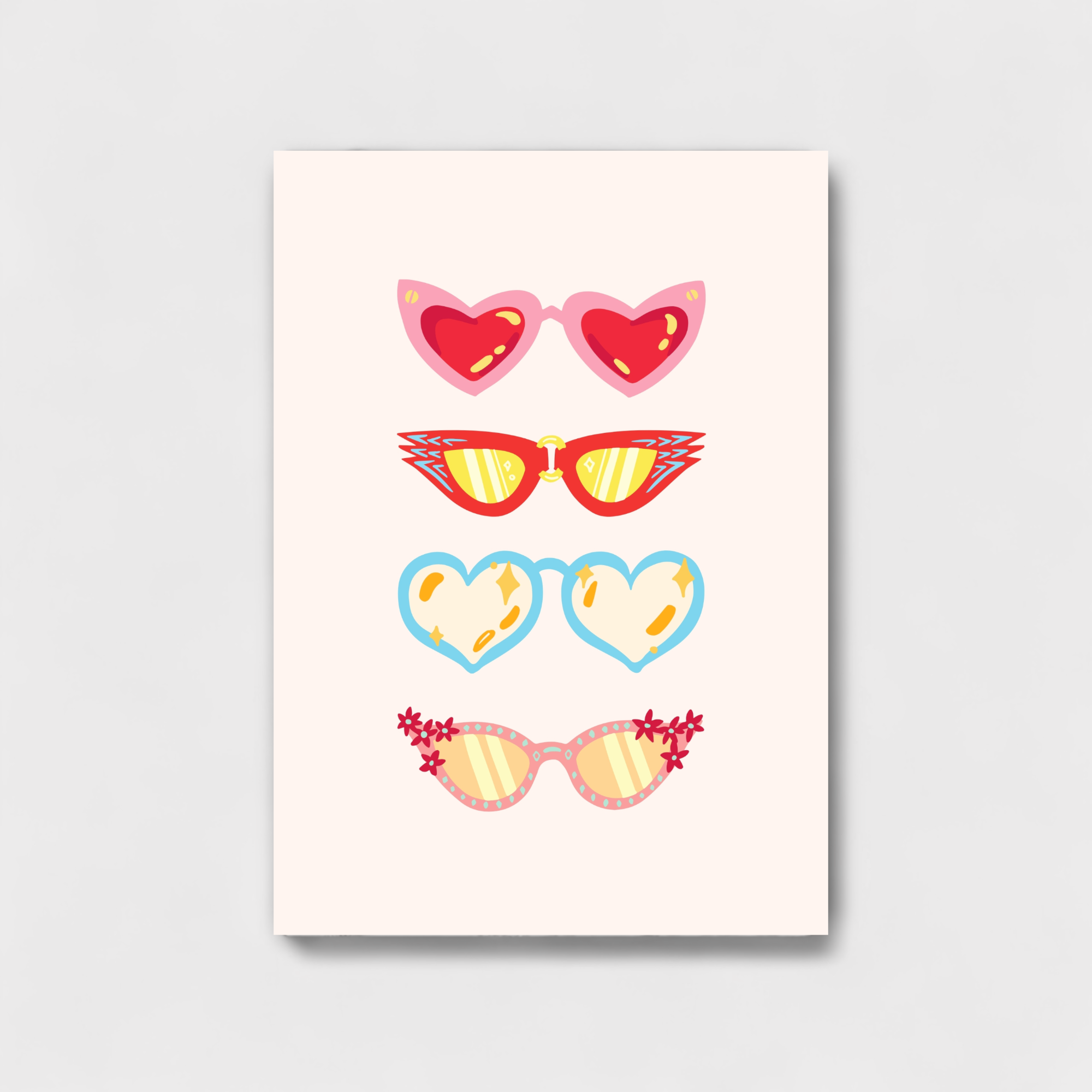 Sunglasses wall print art