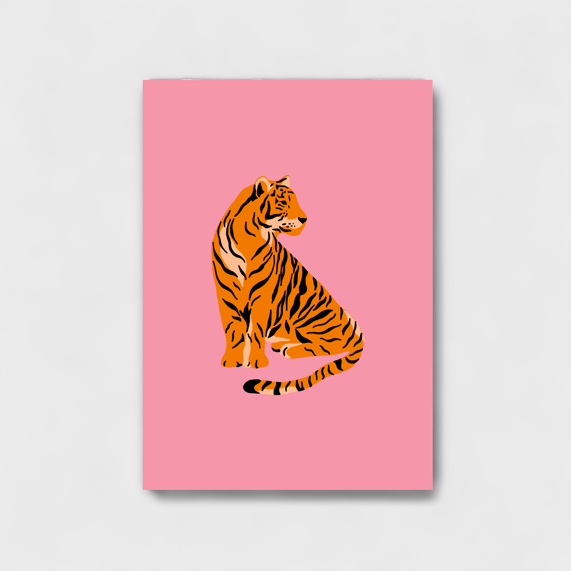 Tiger pink print art work