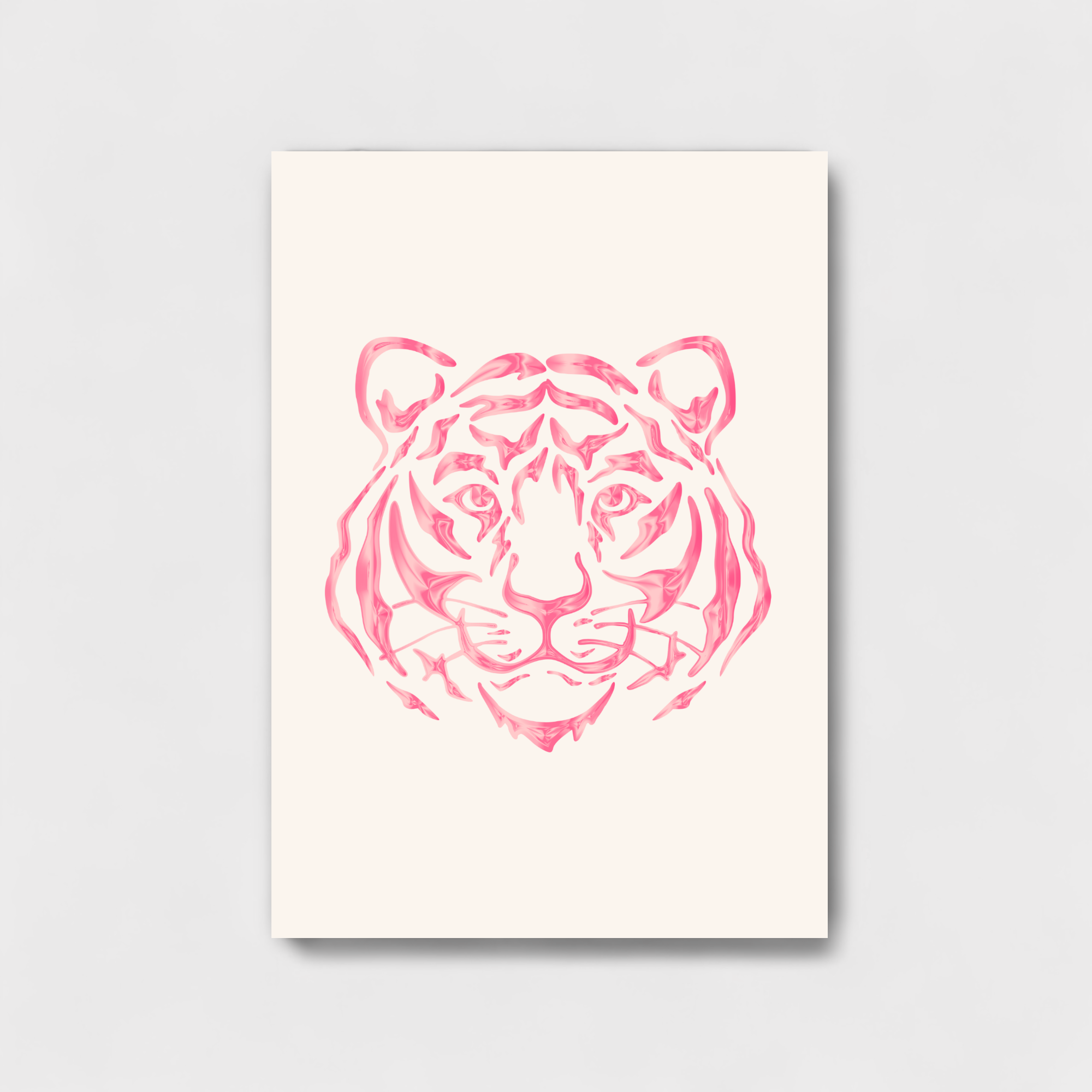 Staring Tiger stencil