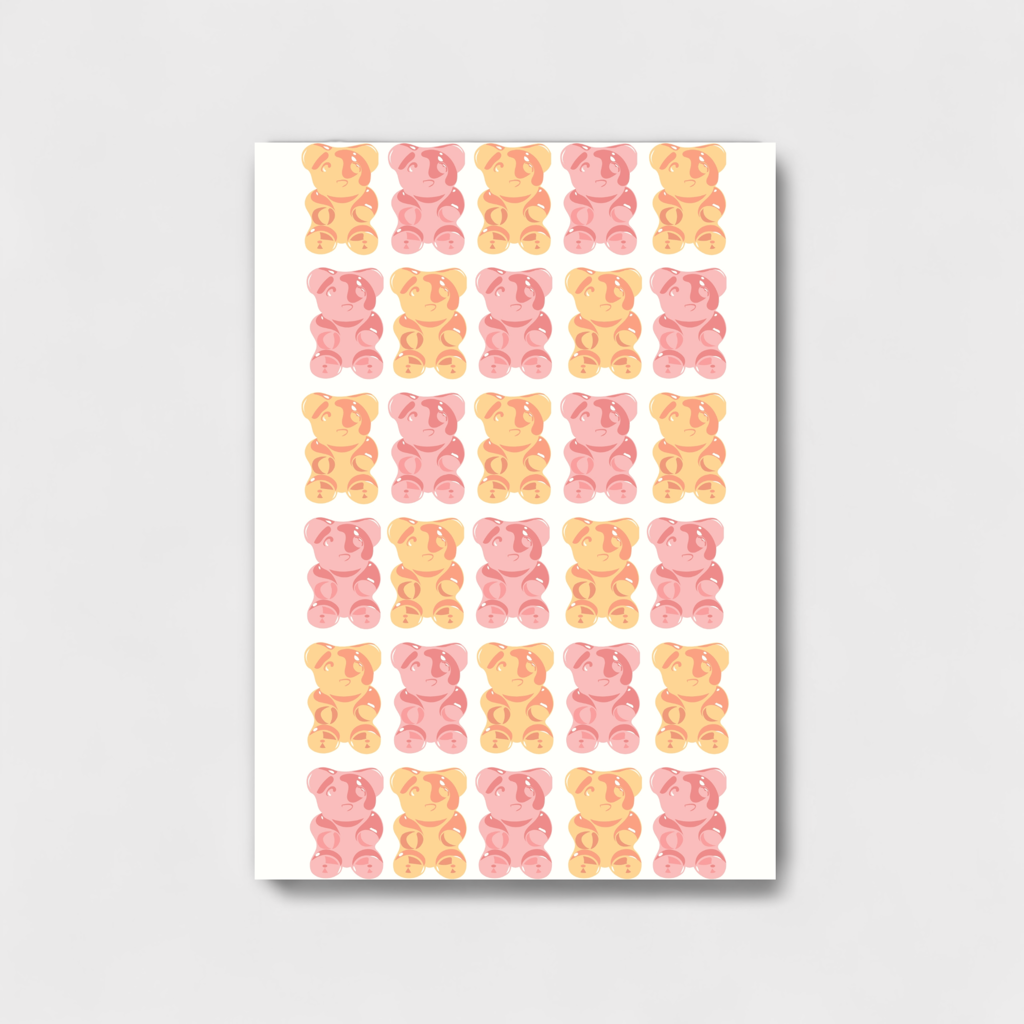 Bear sticker art work