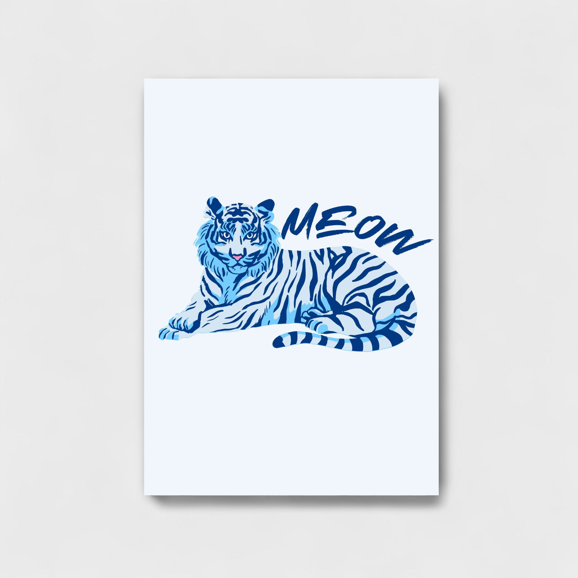 Cool blue Tiger  art work