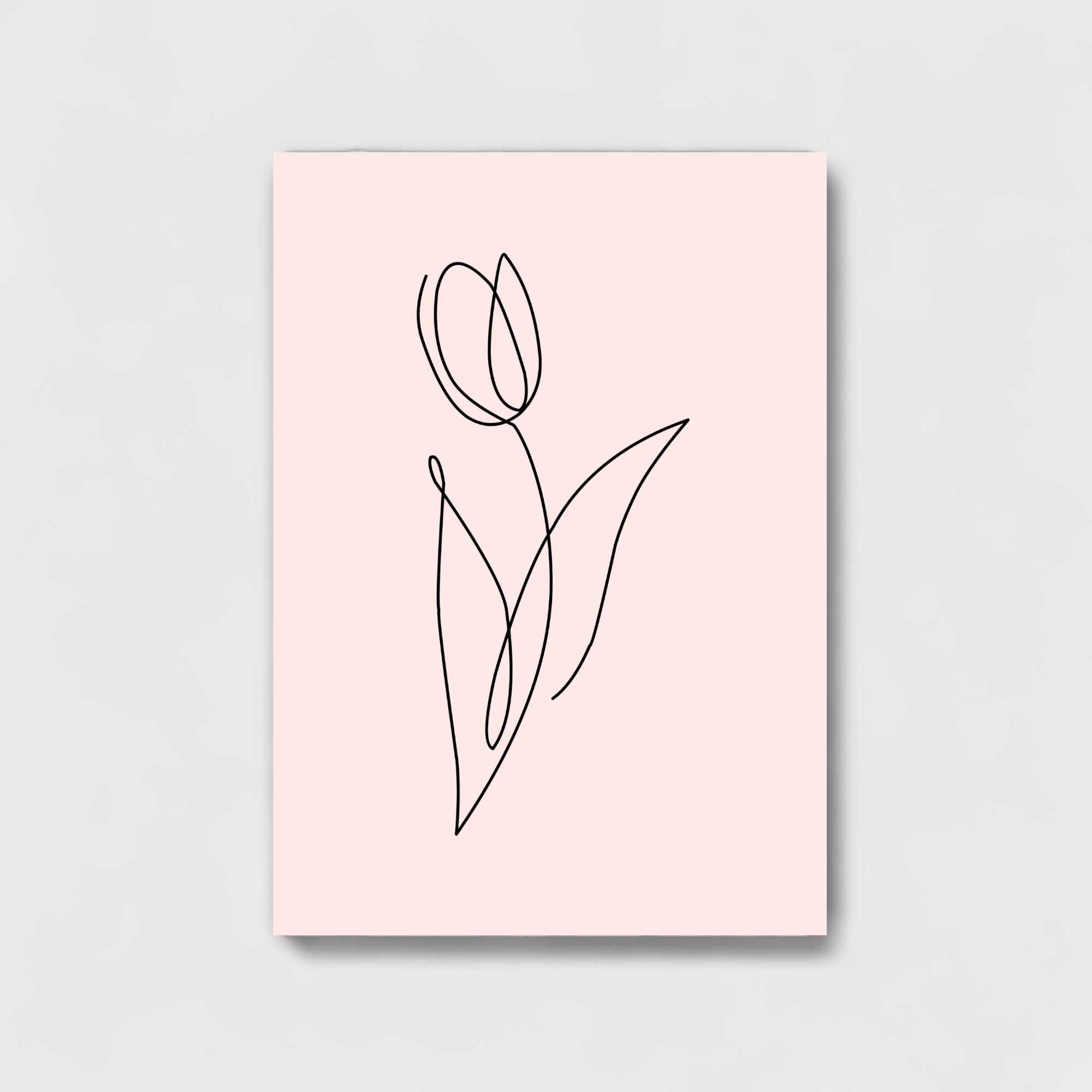 Tulip by one line art work