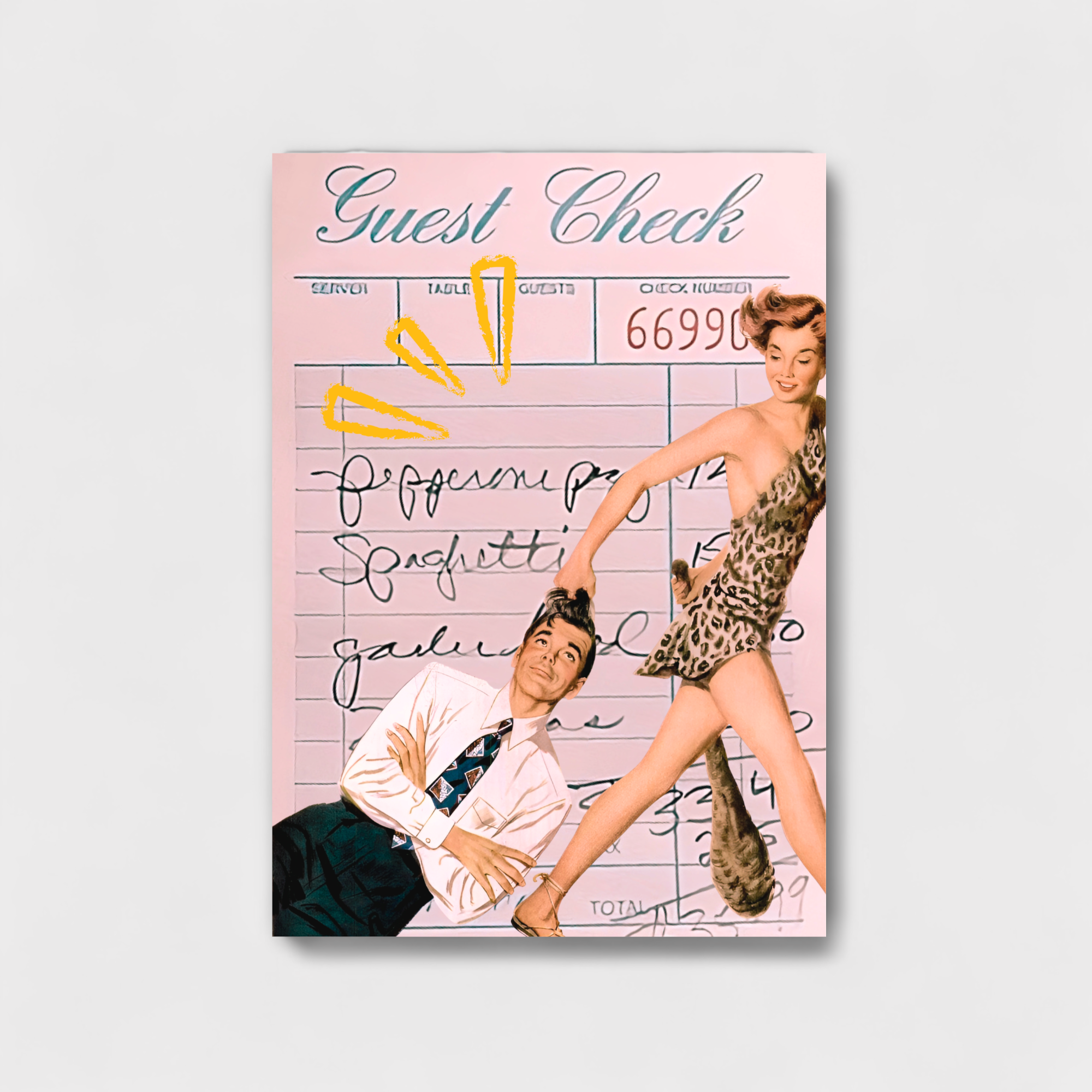 Guest check comix artwork