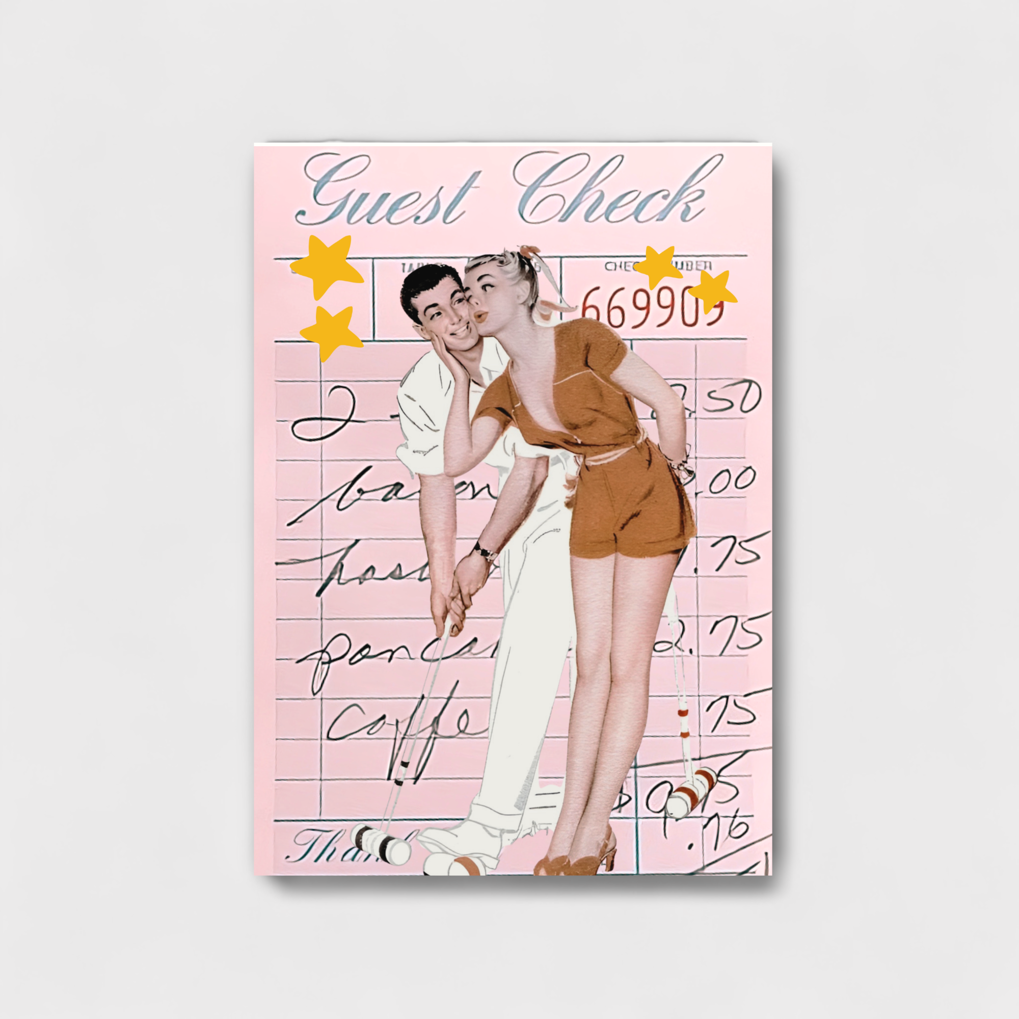 Guest check comix artwork