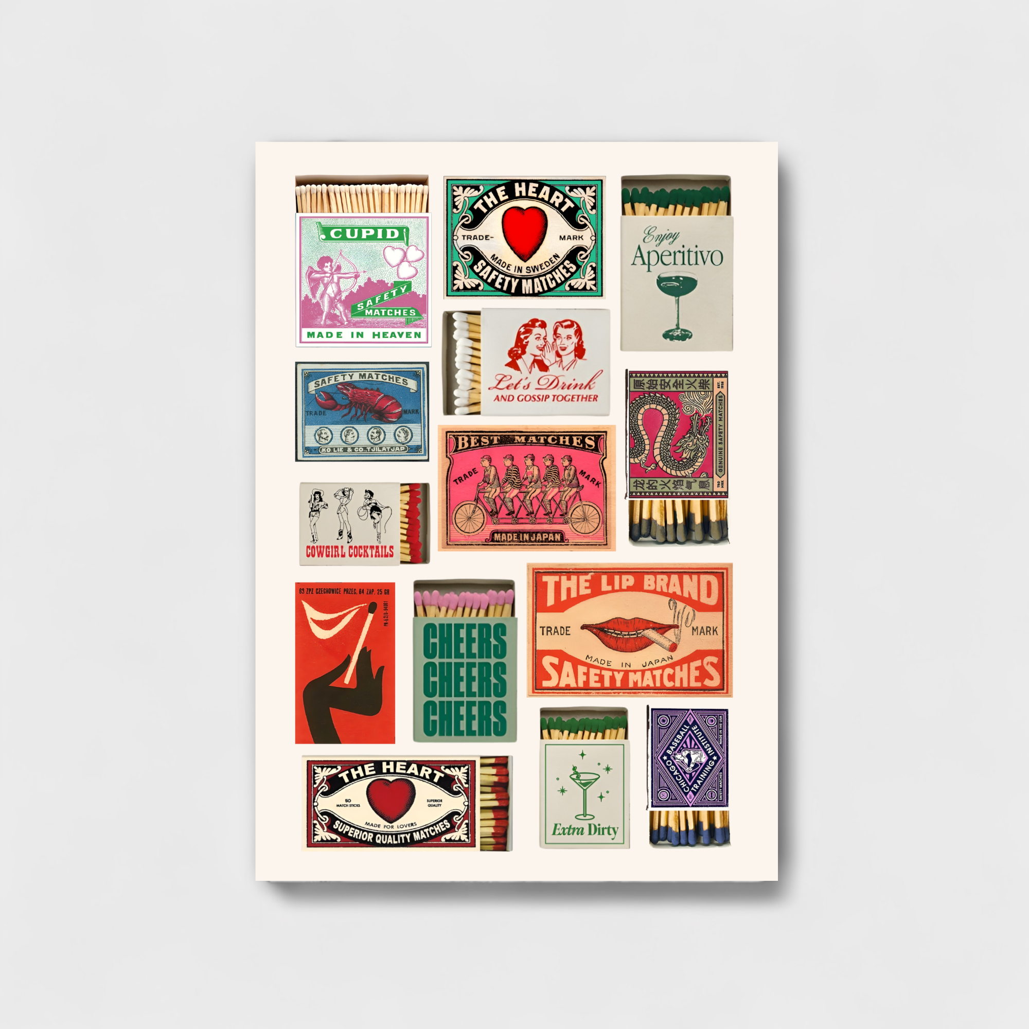 Classic Matchbox Retro Collage