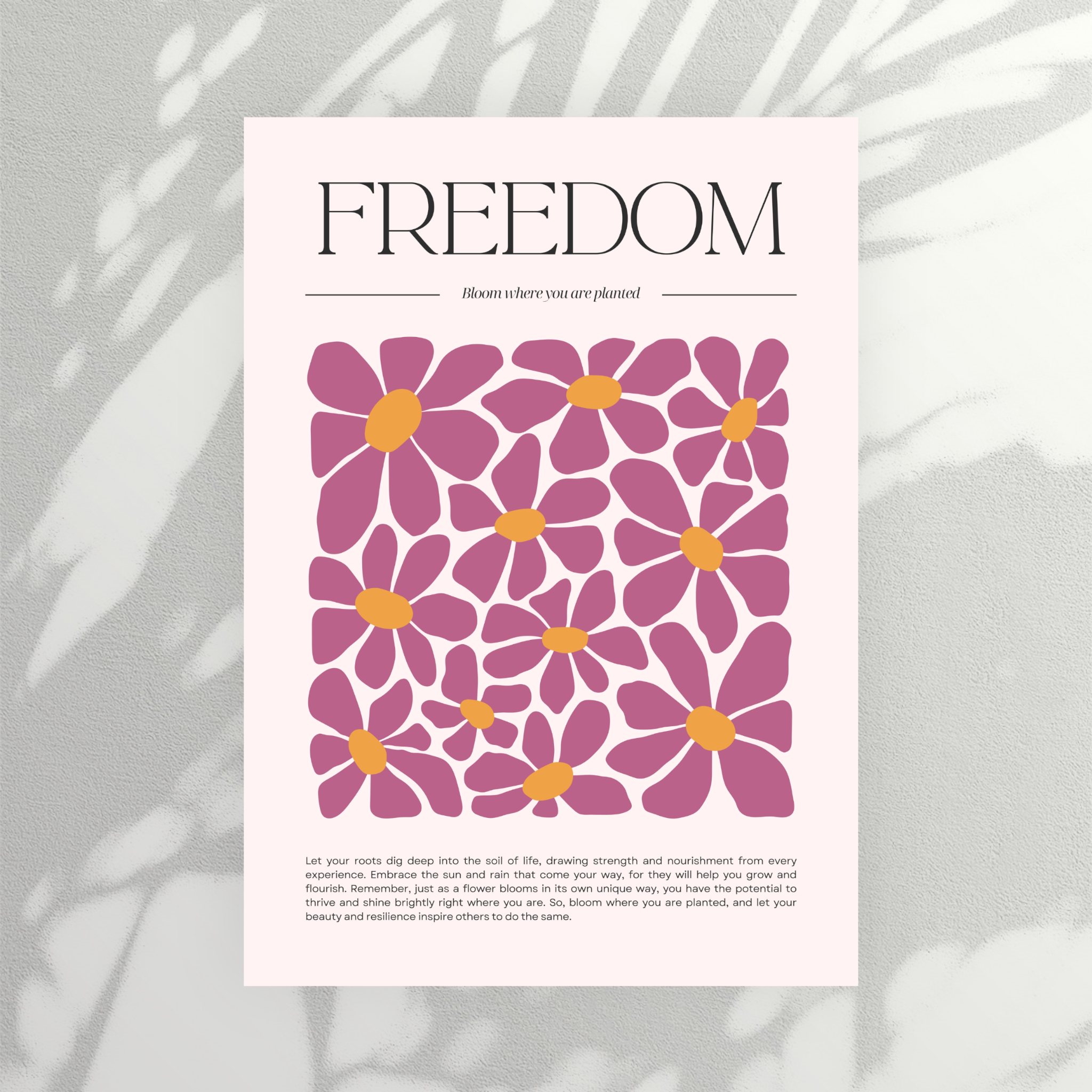 Abstract floral artwork