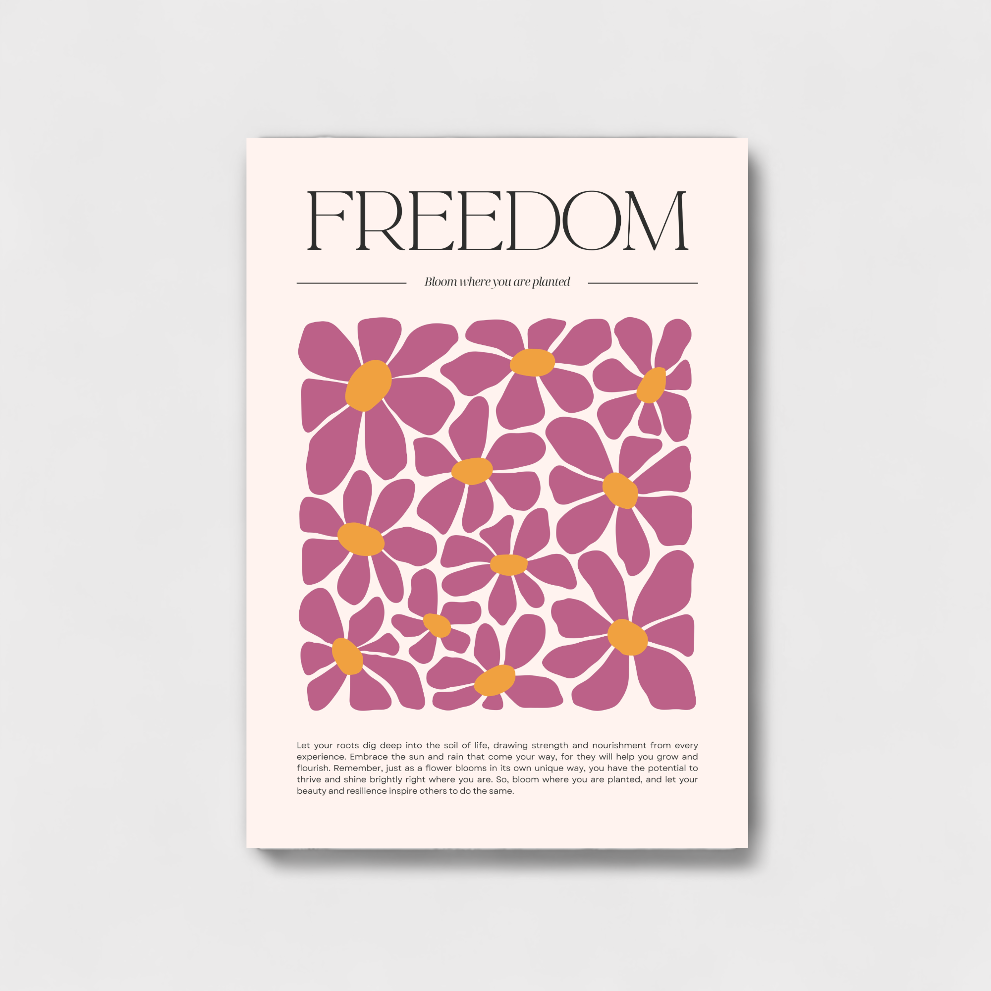 Abstract floral artwork