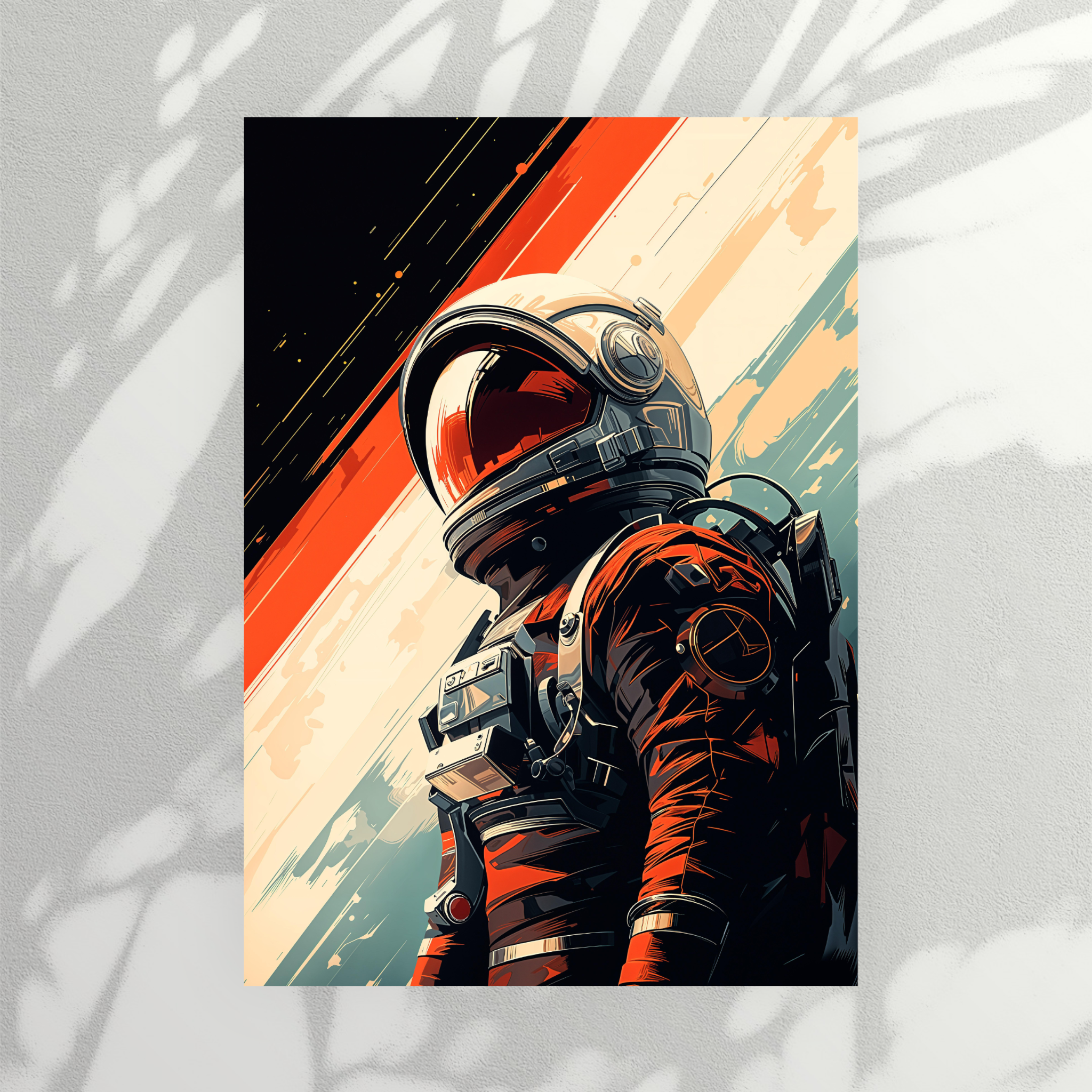 ASTRONAUT ABSTRACT ARTWORK