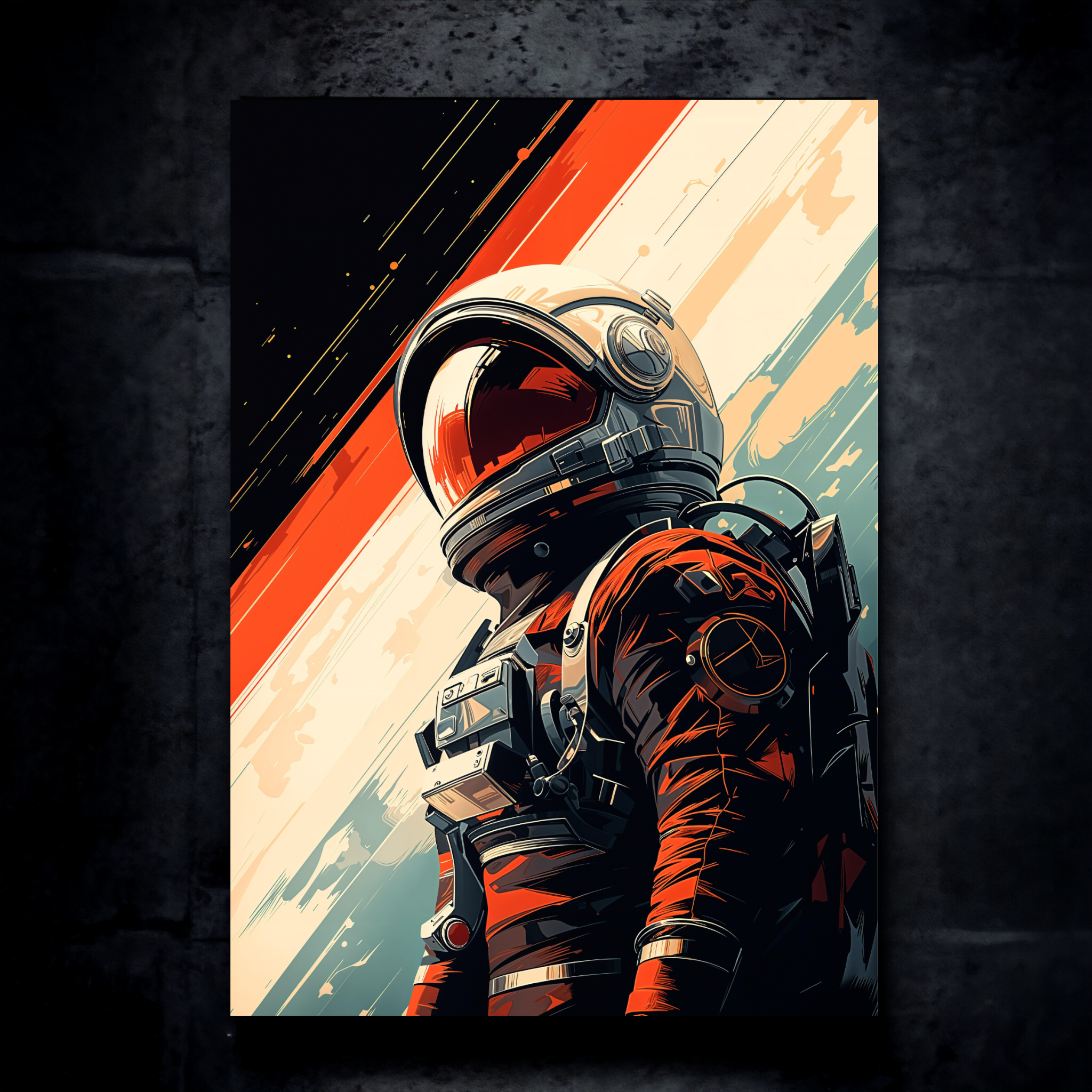 ASTRONAUT ABSTRACT ARTWORK