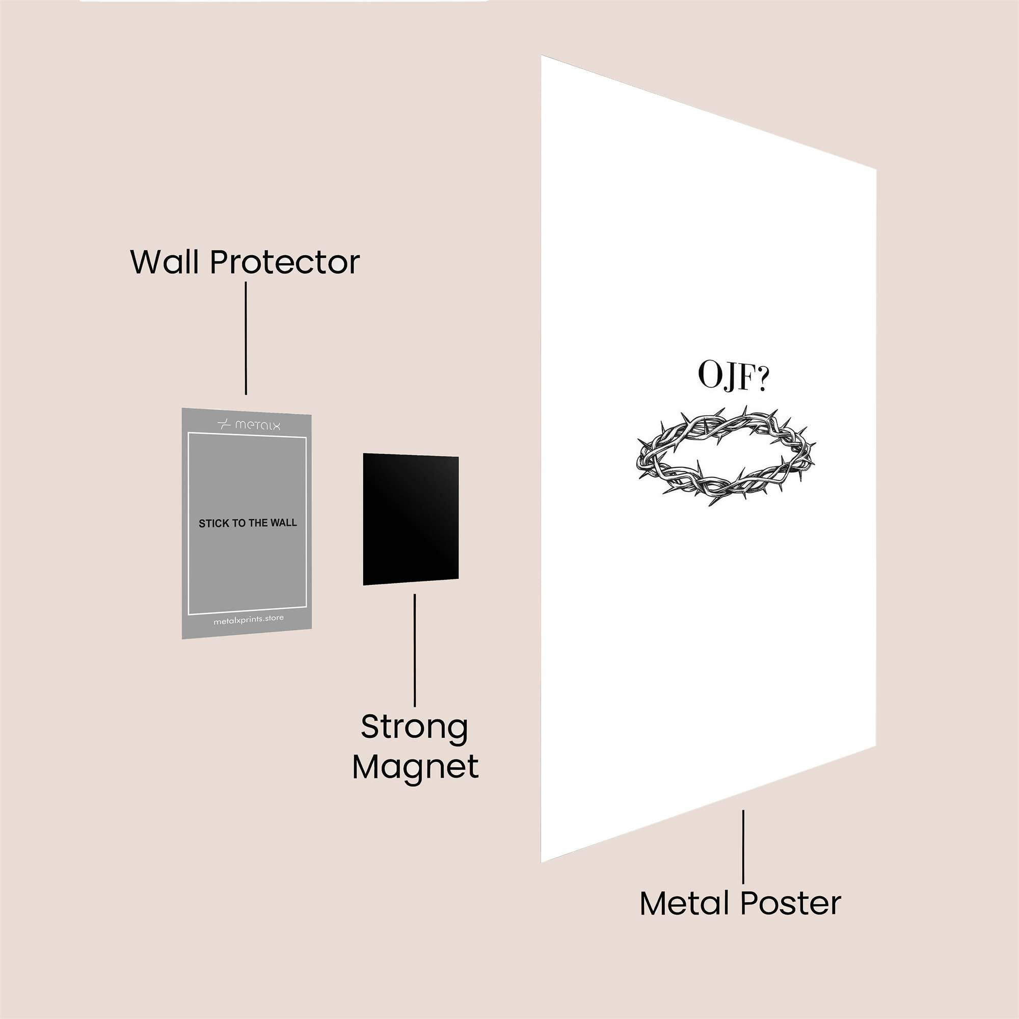 Crown Contemplation Safe Wall Magnetic / M