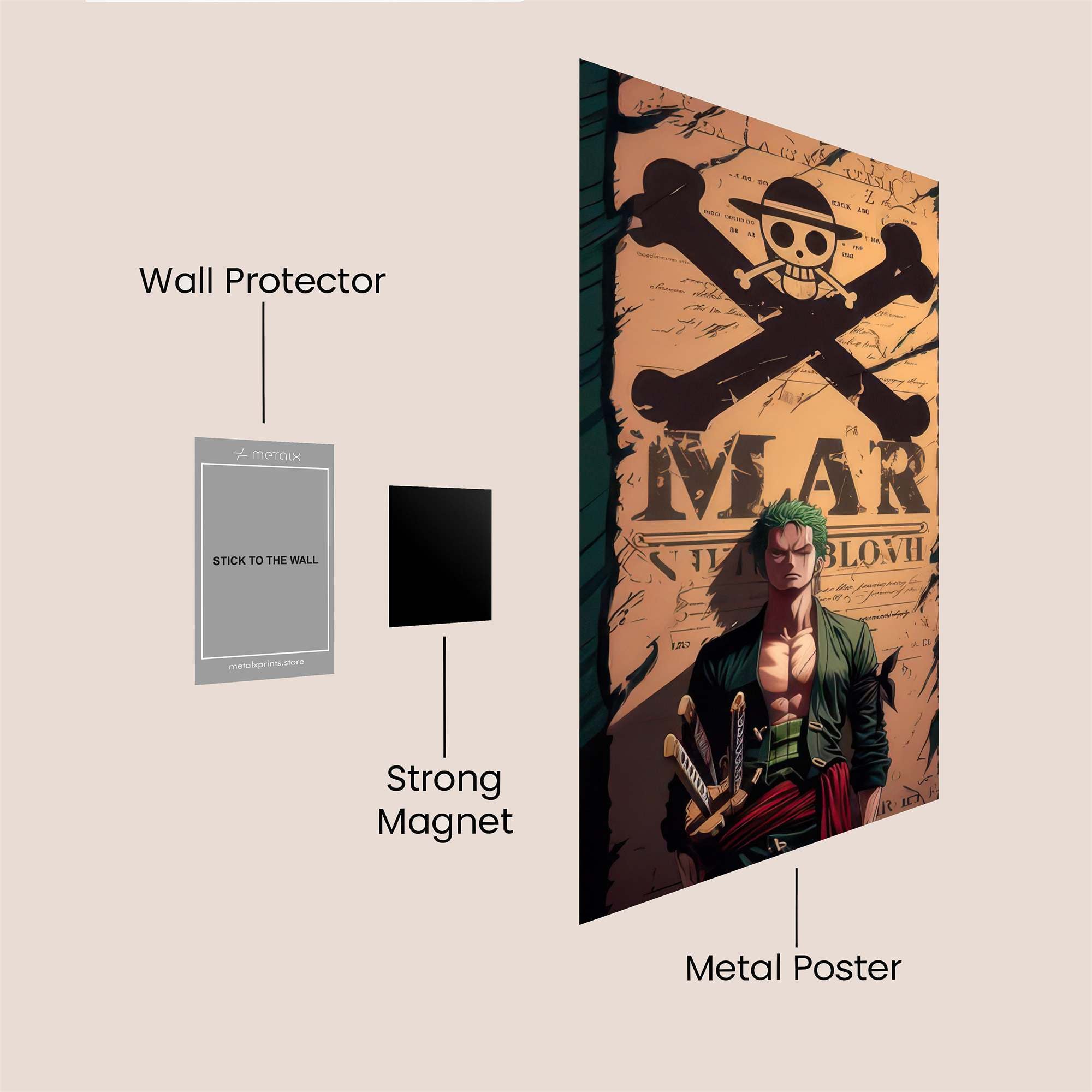 Zoro Menace Safe Wall Magnetic / M