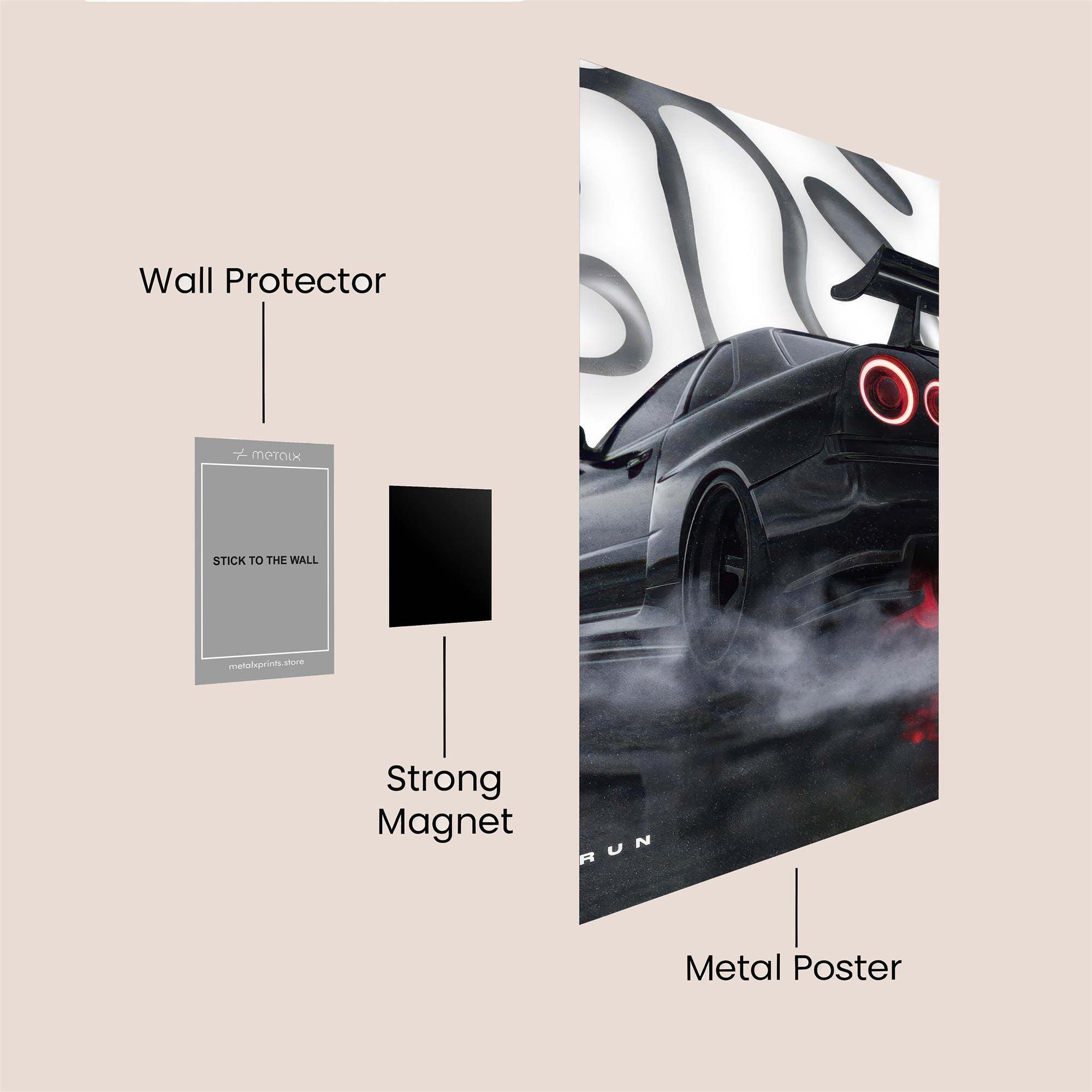 Skyline Drifter Safe Wall Magnetic / M