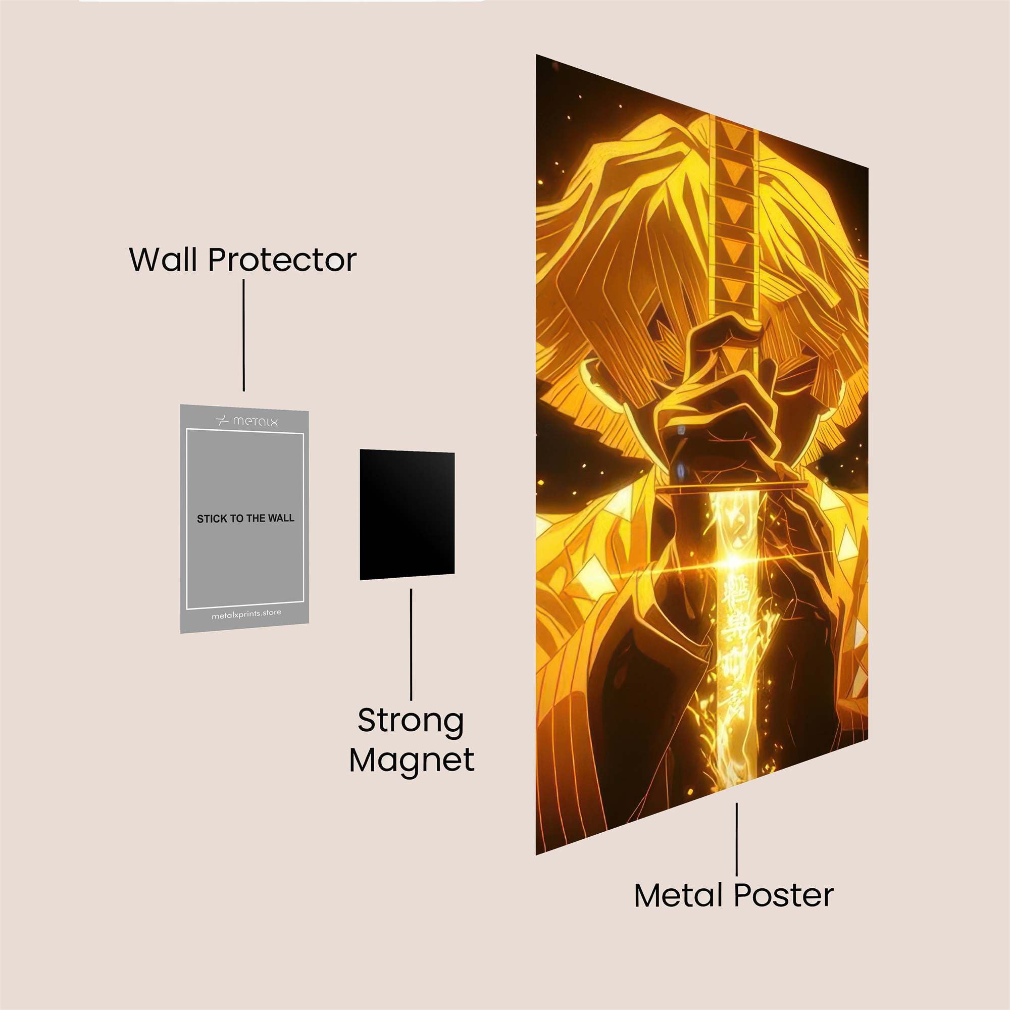 Zenitsu Radiant Safe Wall Magnetic / M