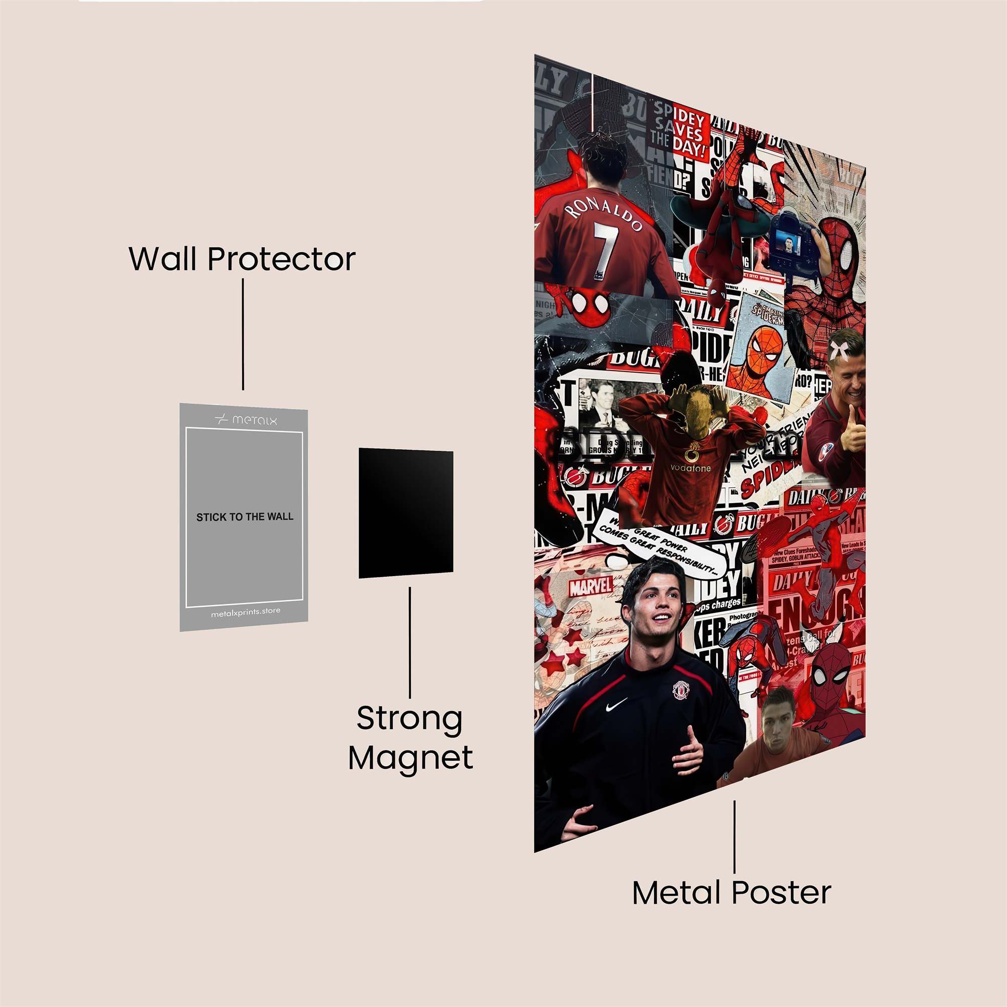 Ronaldo Heroic Safe Wall Magnetic / M