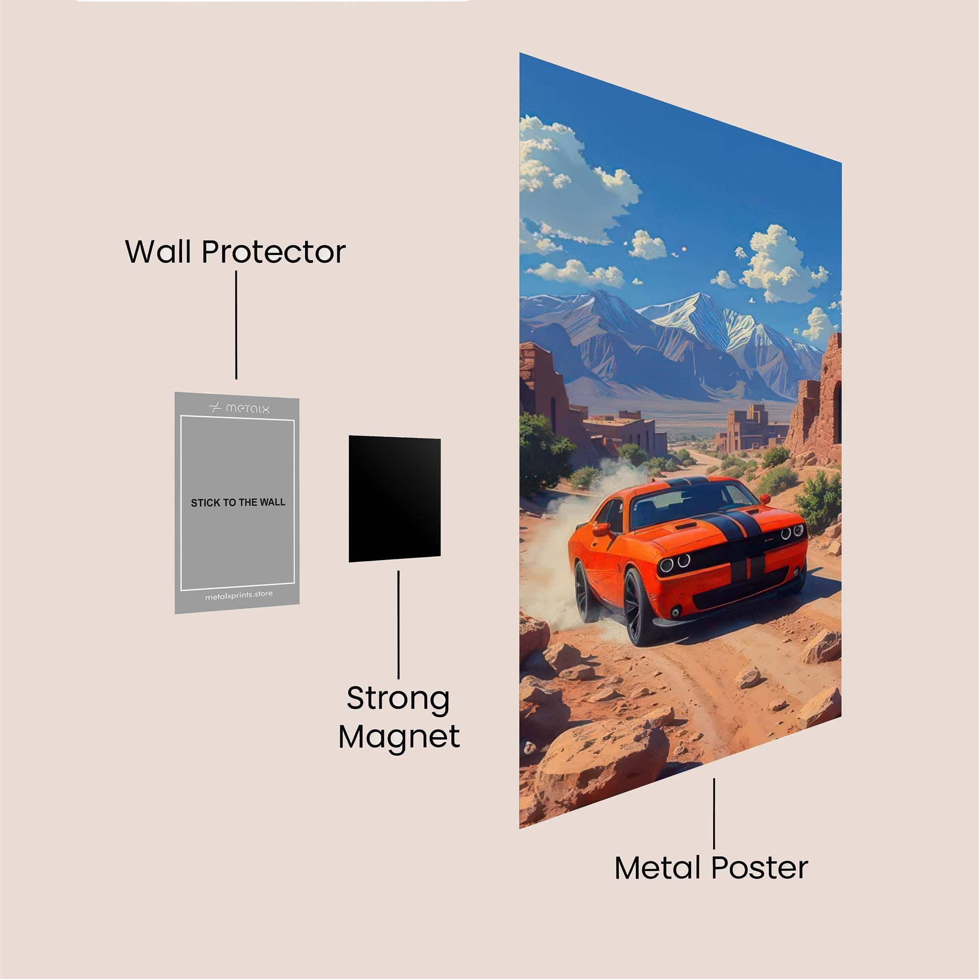 Desert Blaze Safe Wall Magnetic / M