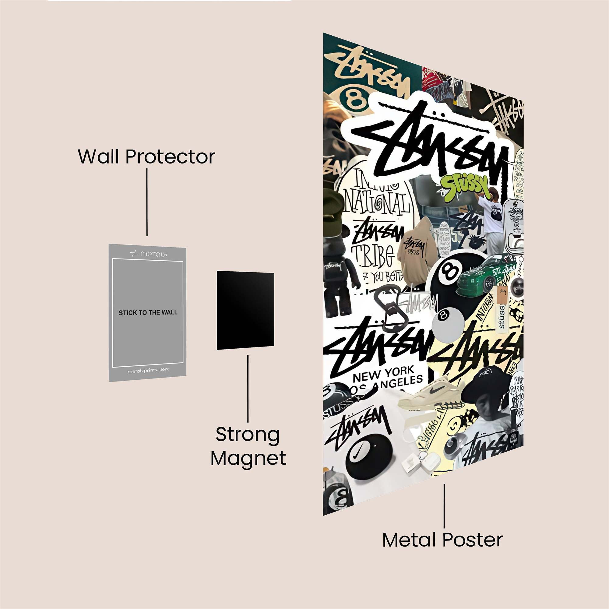 Stussy Chaos Safe Wall Magnetic / M