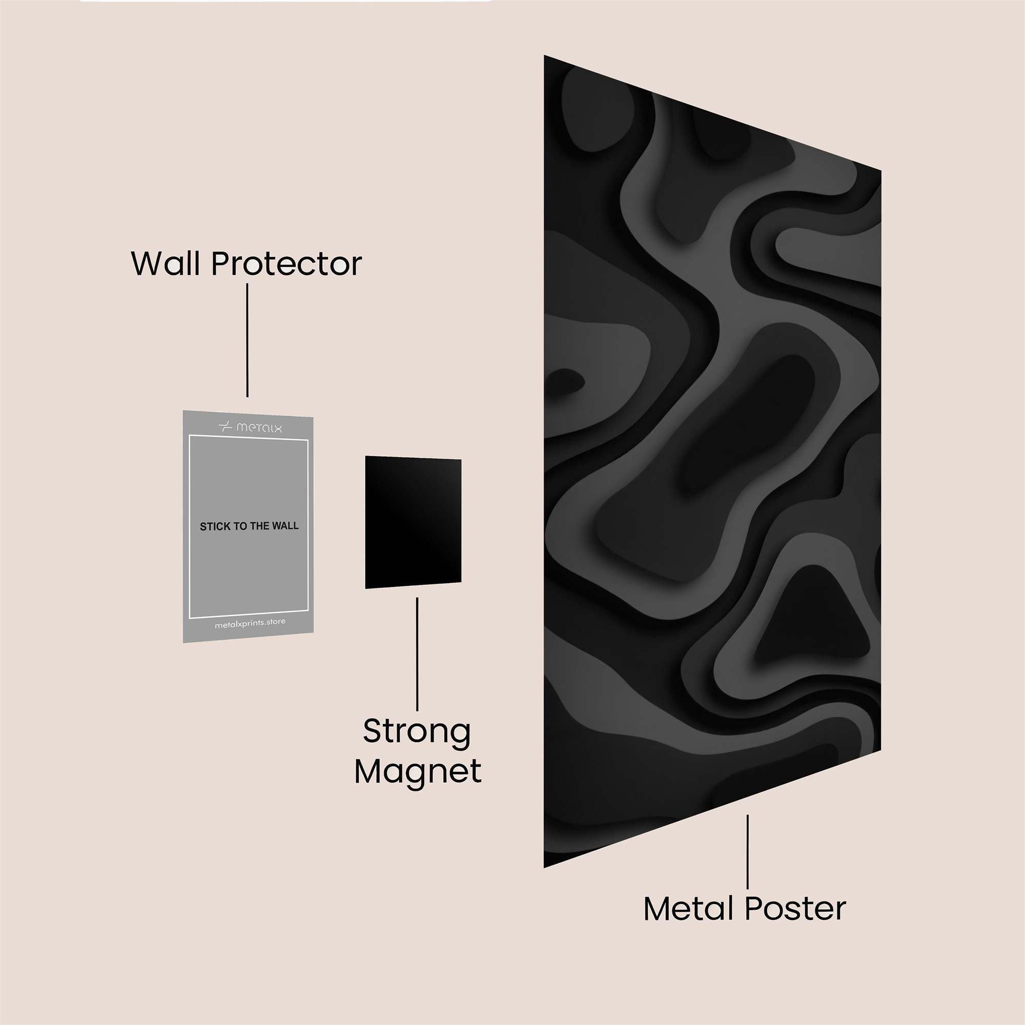 Shadow Waves Safe Wall Magnetic / M