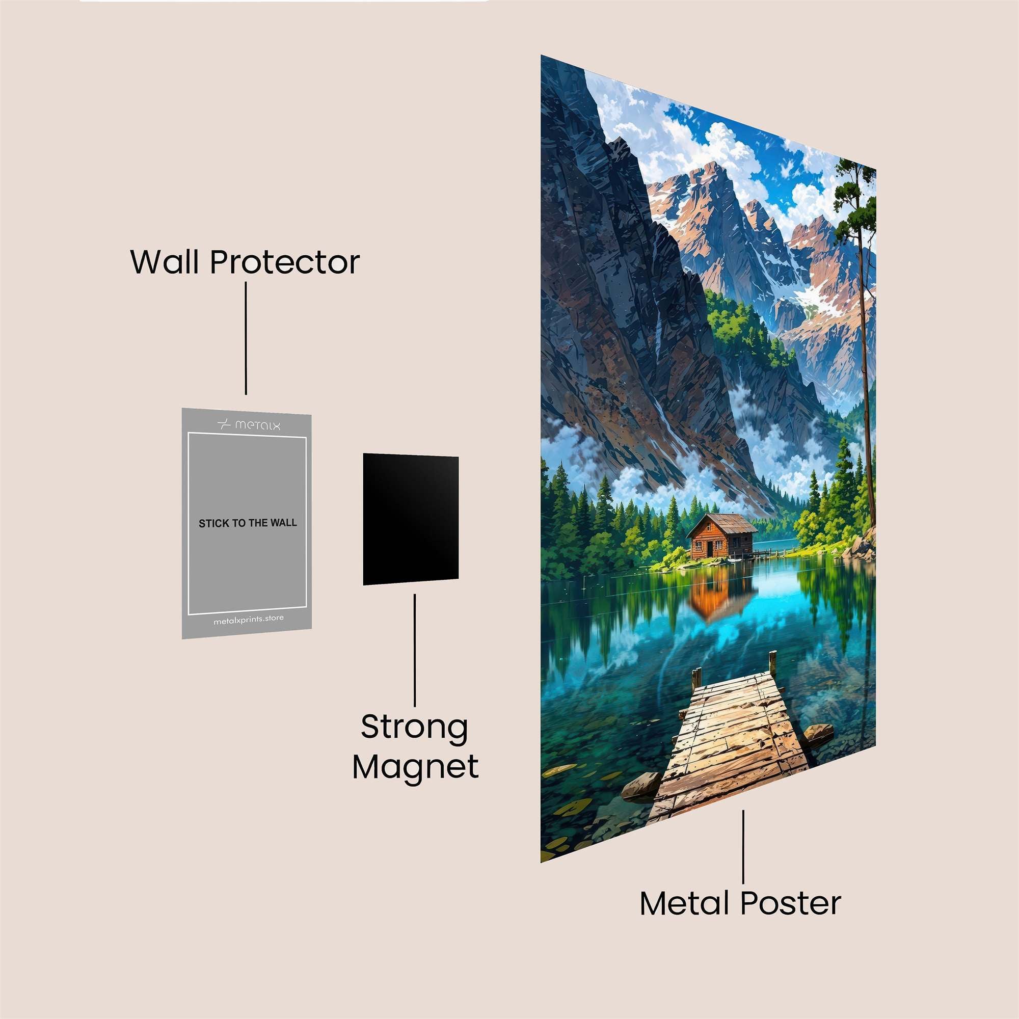 Mountain Serenity Safe Wall Magnetic / M