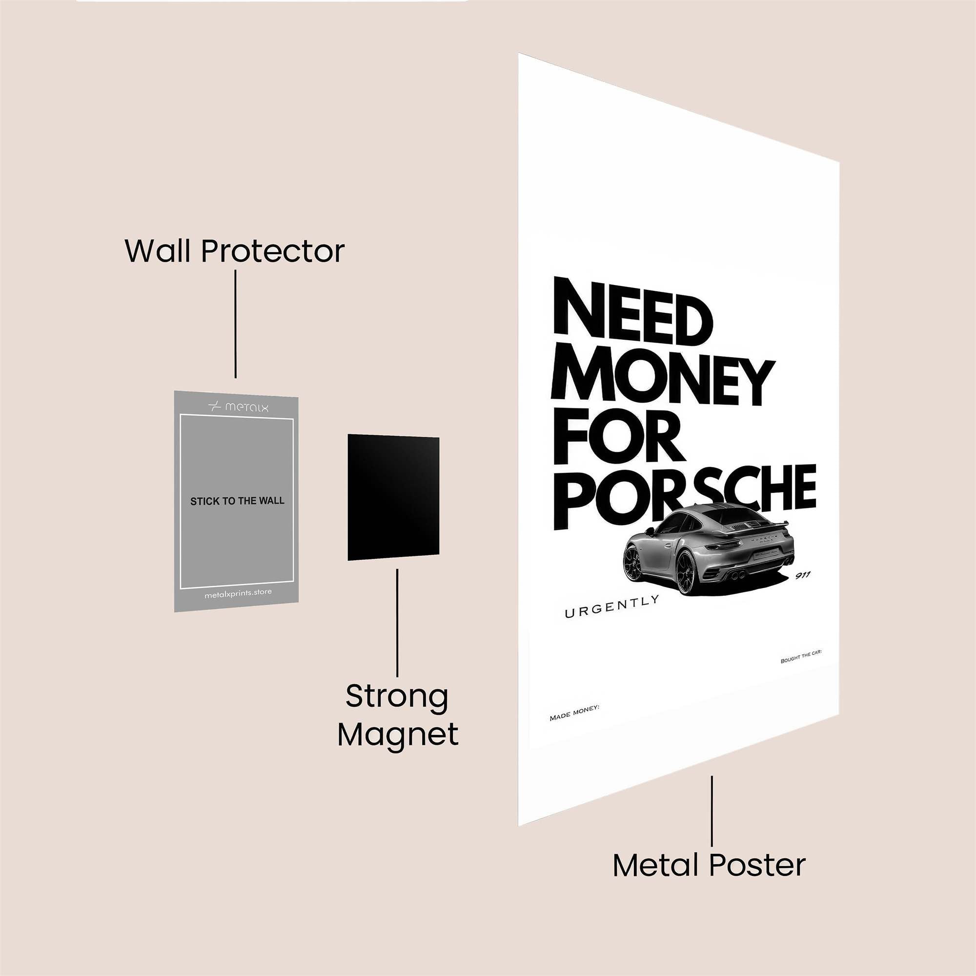 Porsche Plea Safe Wall Magnetic / M