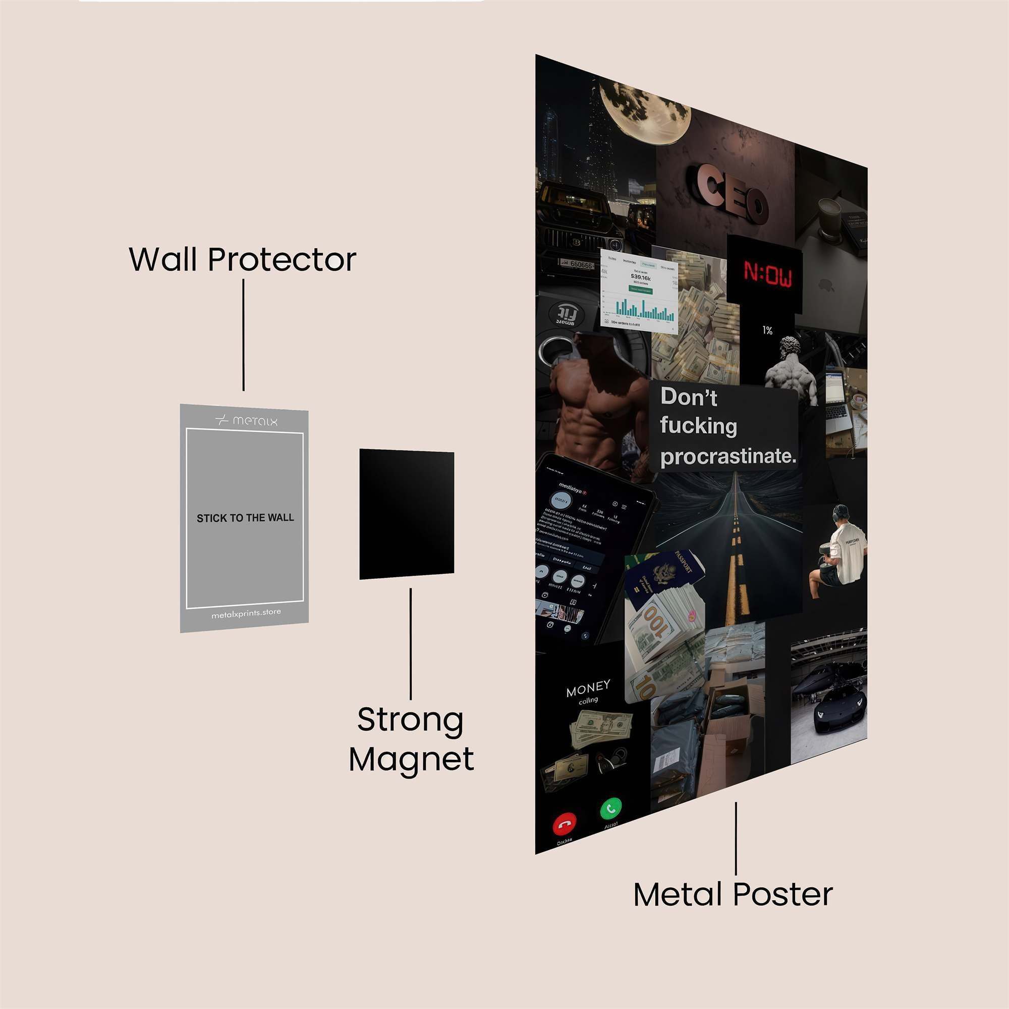 Moonlight Motivation Safe Wall Magnetic / M