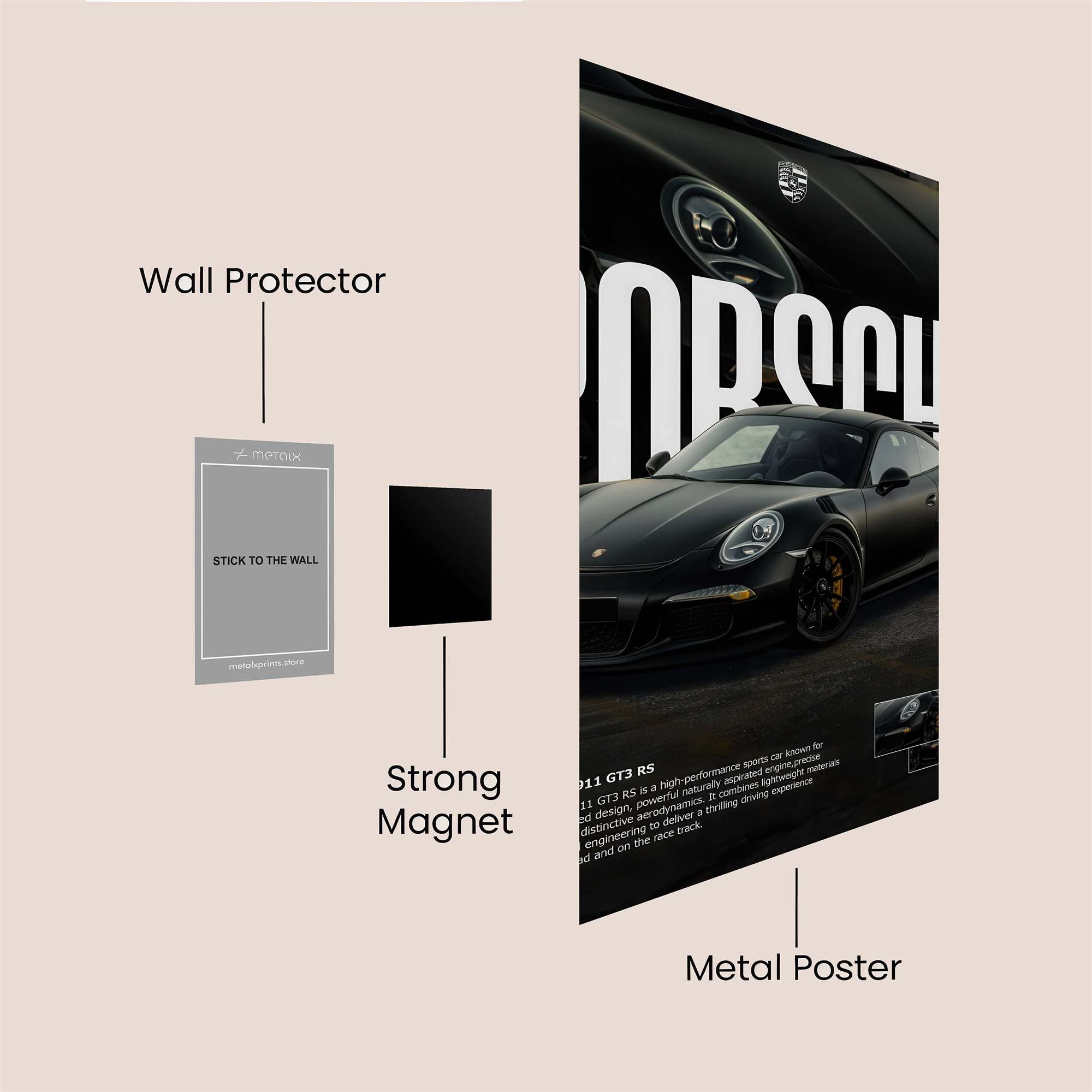 Porsche Elegance Safe Wall Magnetic / M