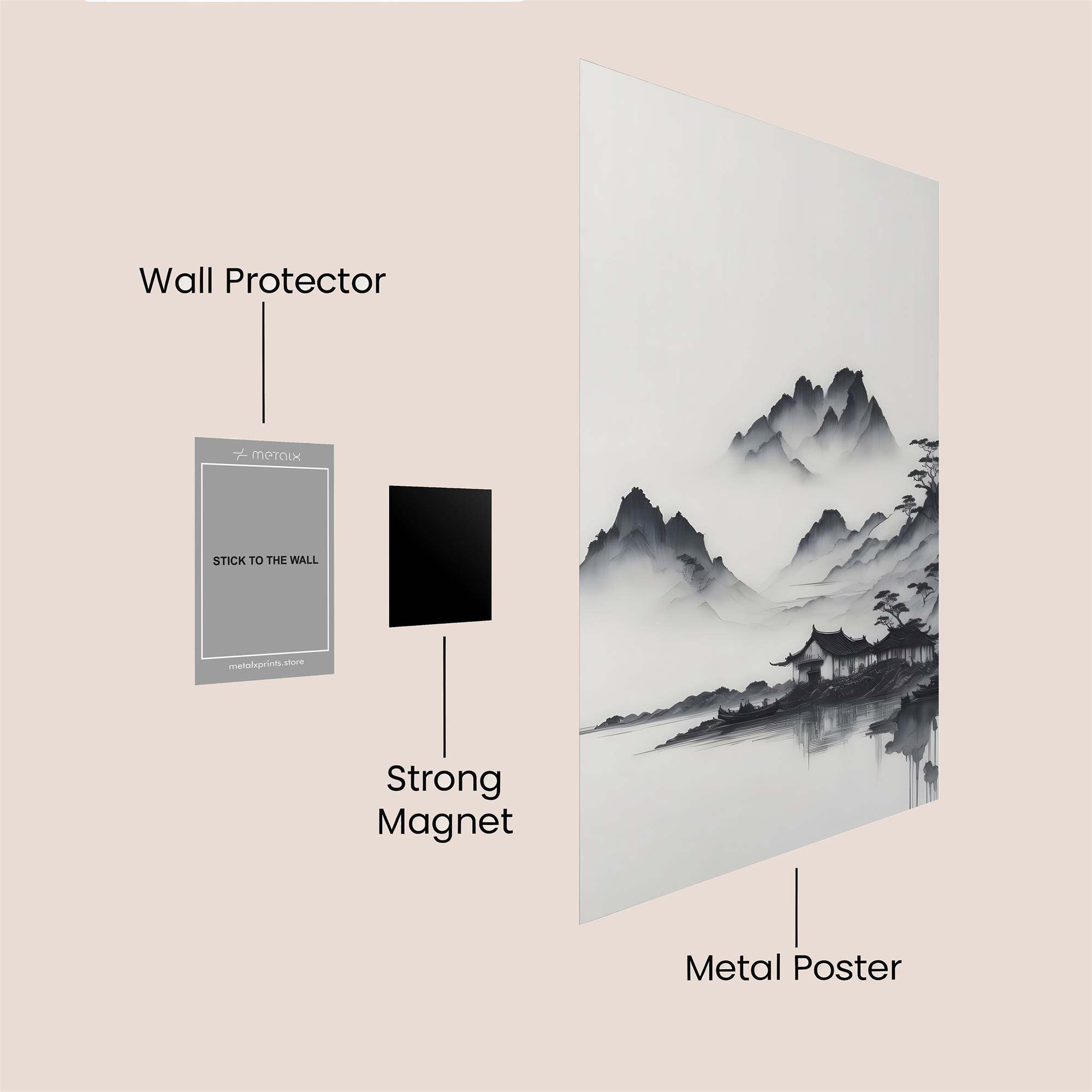 Mountain Serenity Safe Wall Magnetic / M