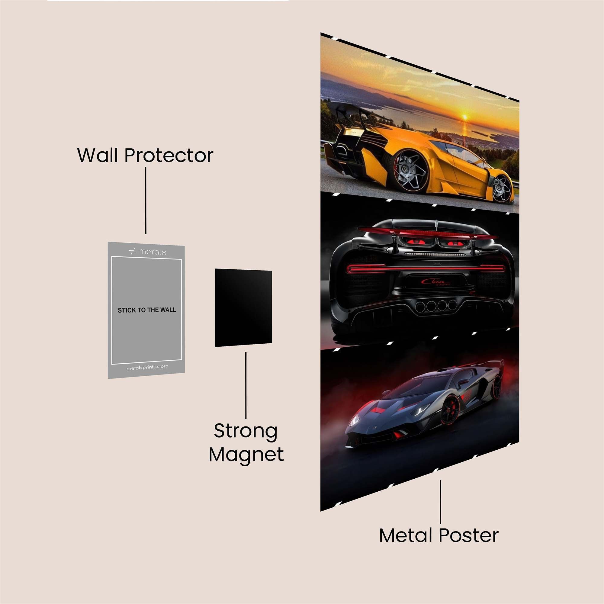 Lamborghini Sunset Safe Wall Magnetic / M
