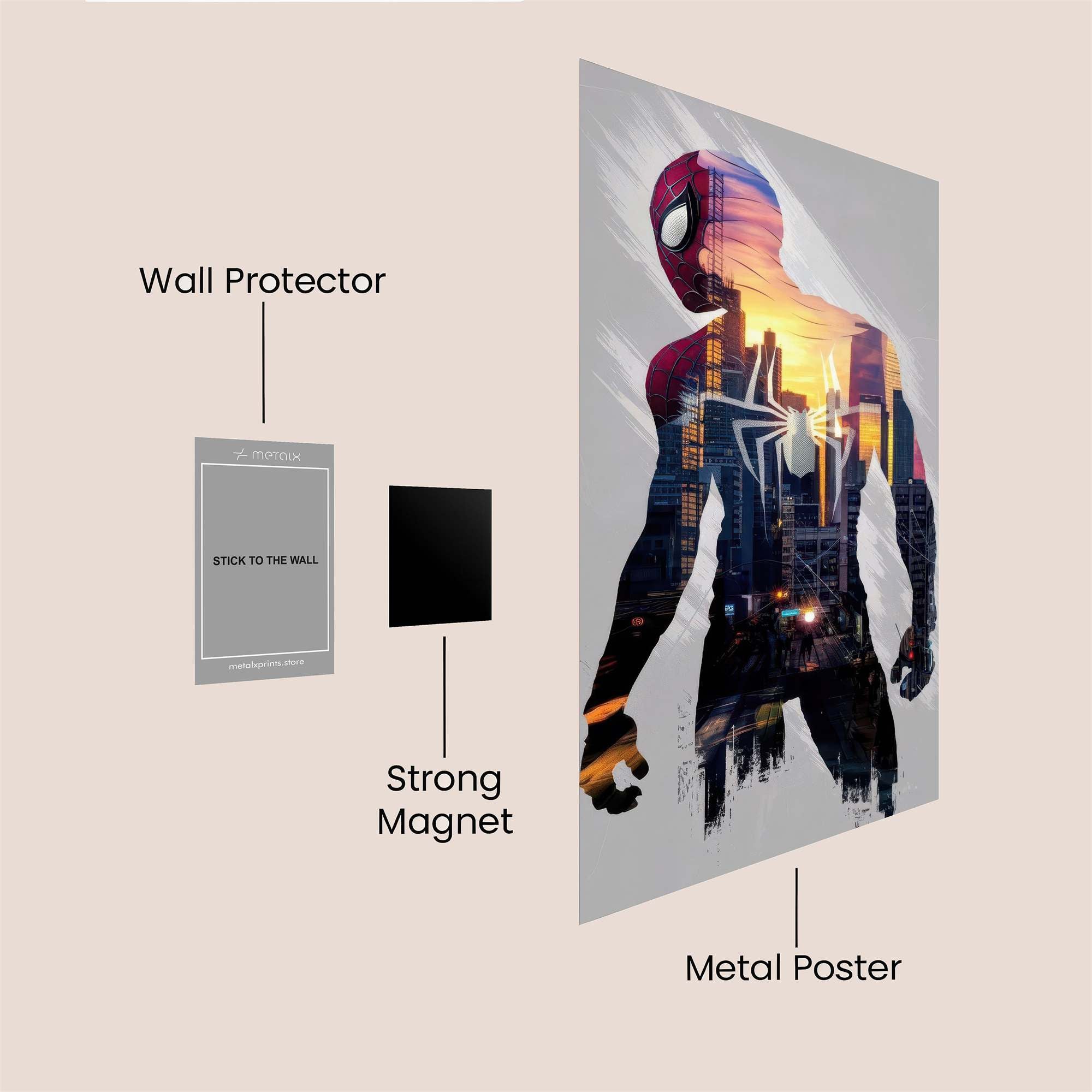 Spider Twilight Safe Wall Magnetic / M