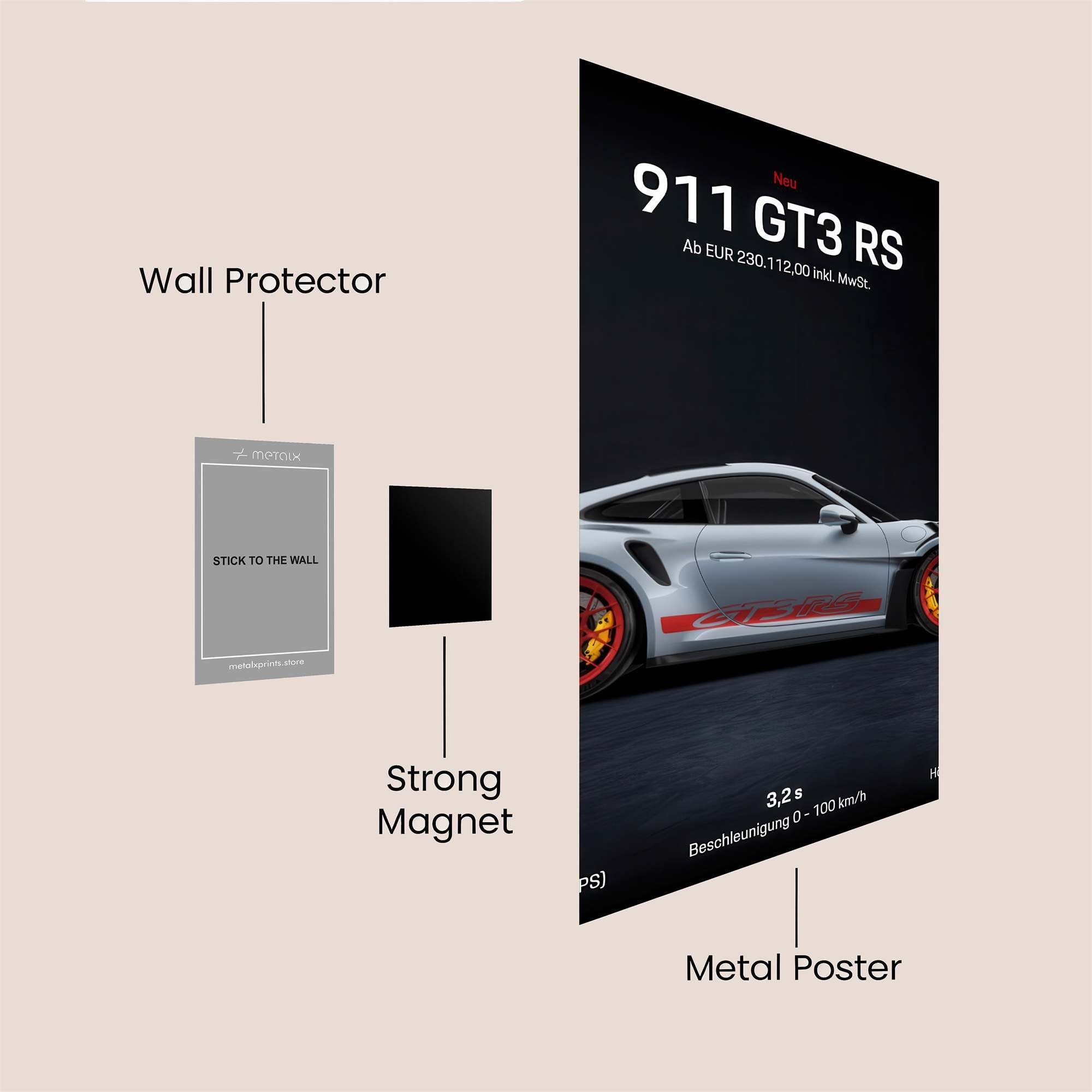 Porsche Passion Safe Wall Magnetic / M