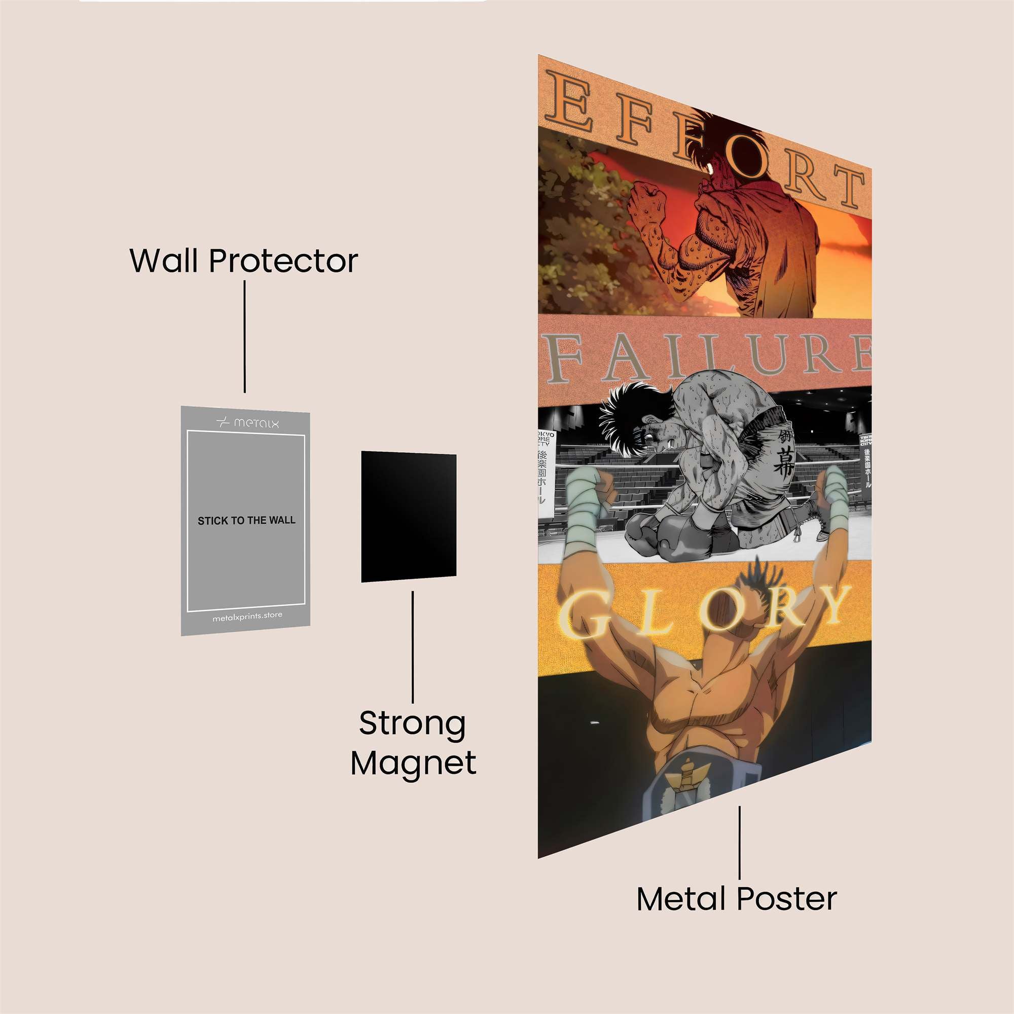 Ippo's Journey Safe Wall Magnetic / M