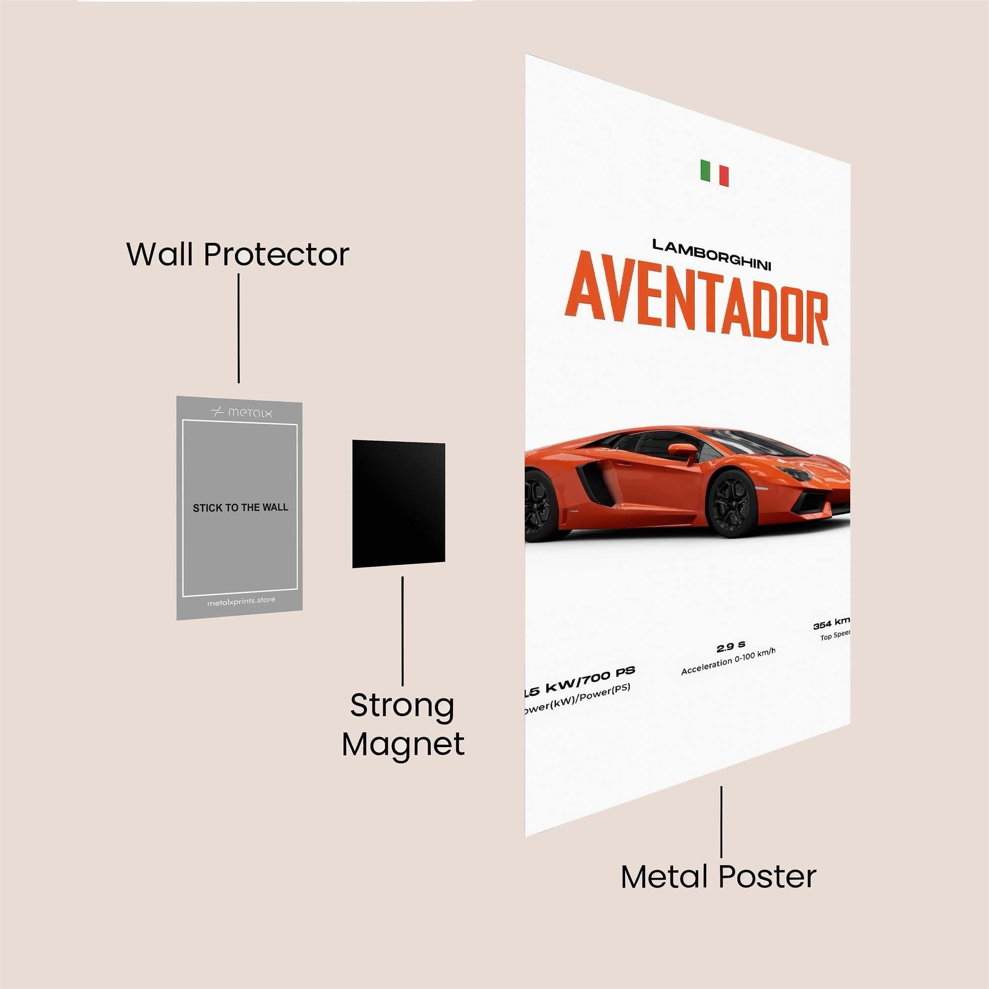 Aventador Blaze Safe Wall Magnetic / M