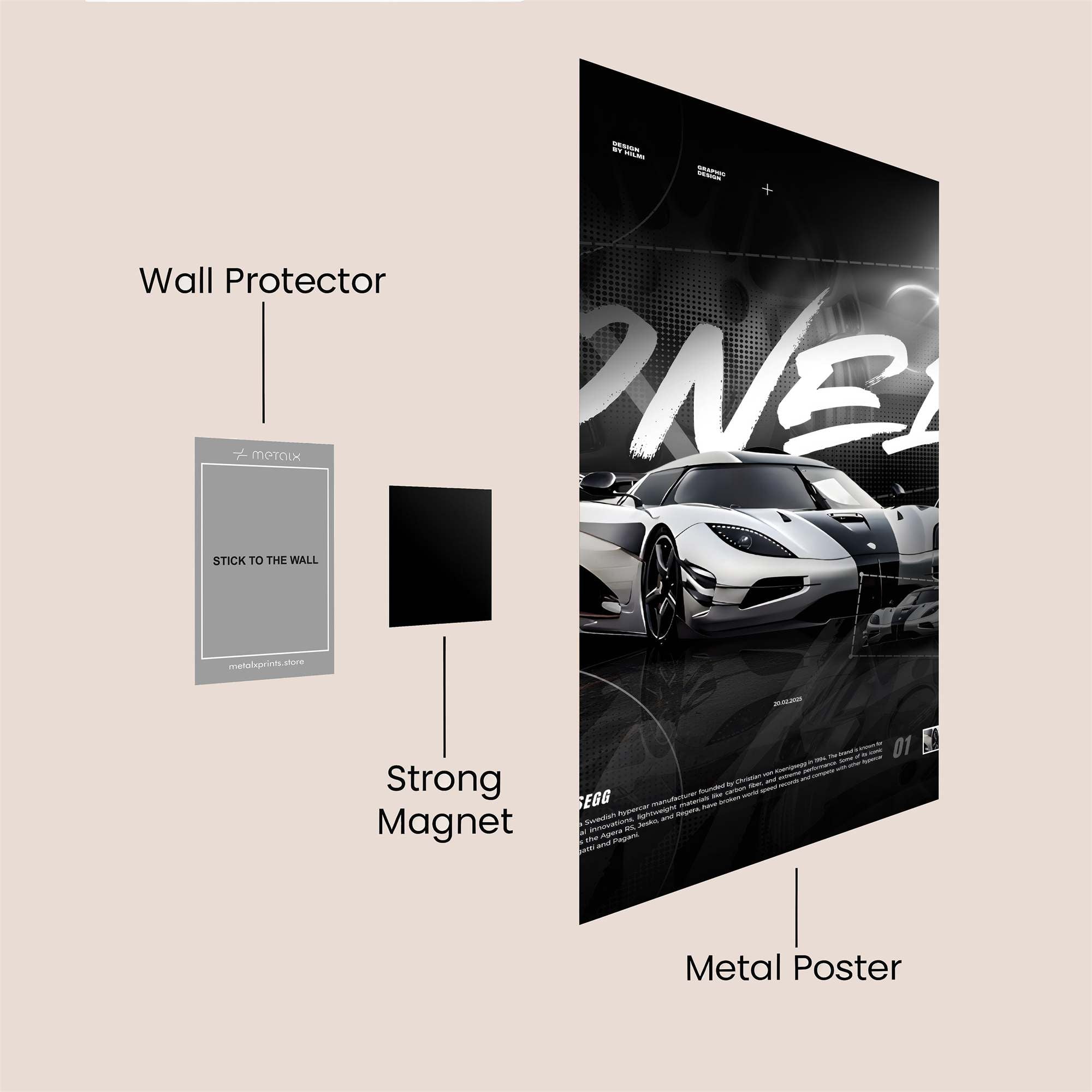 Koenigsegg Rush Safe Wall Magnetic / M