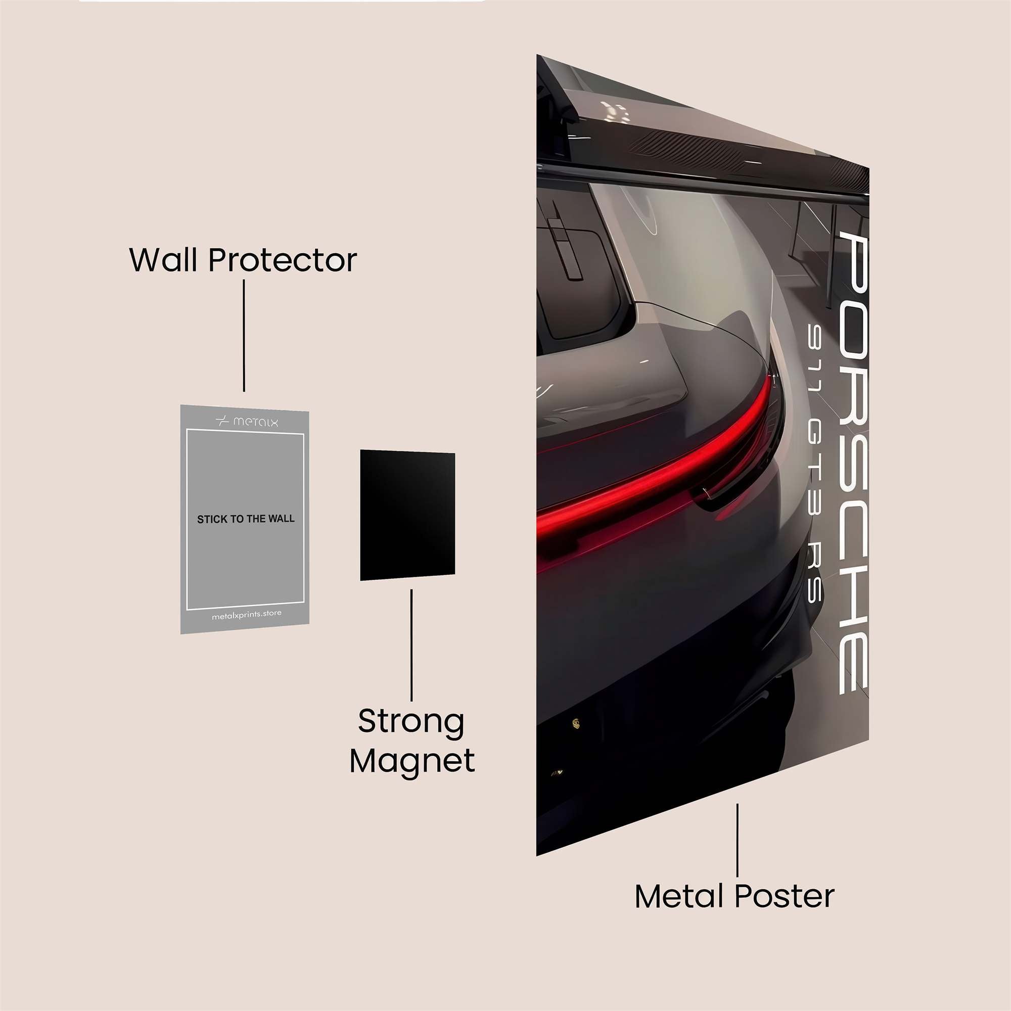 Porsche Elegant Safe Wall Magnetic / M
