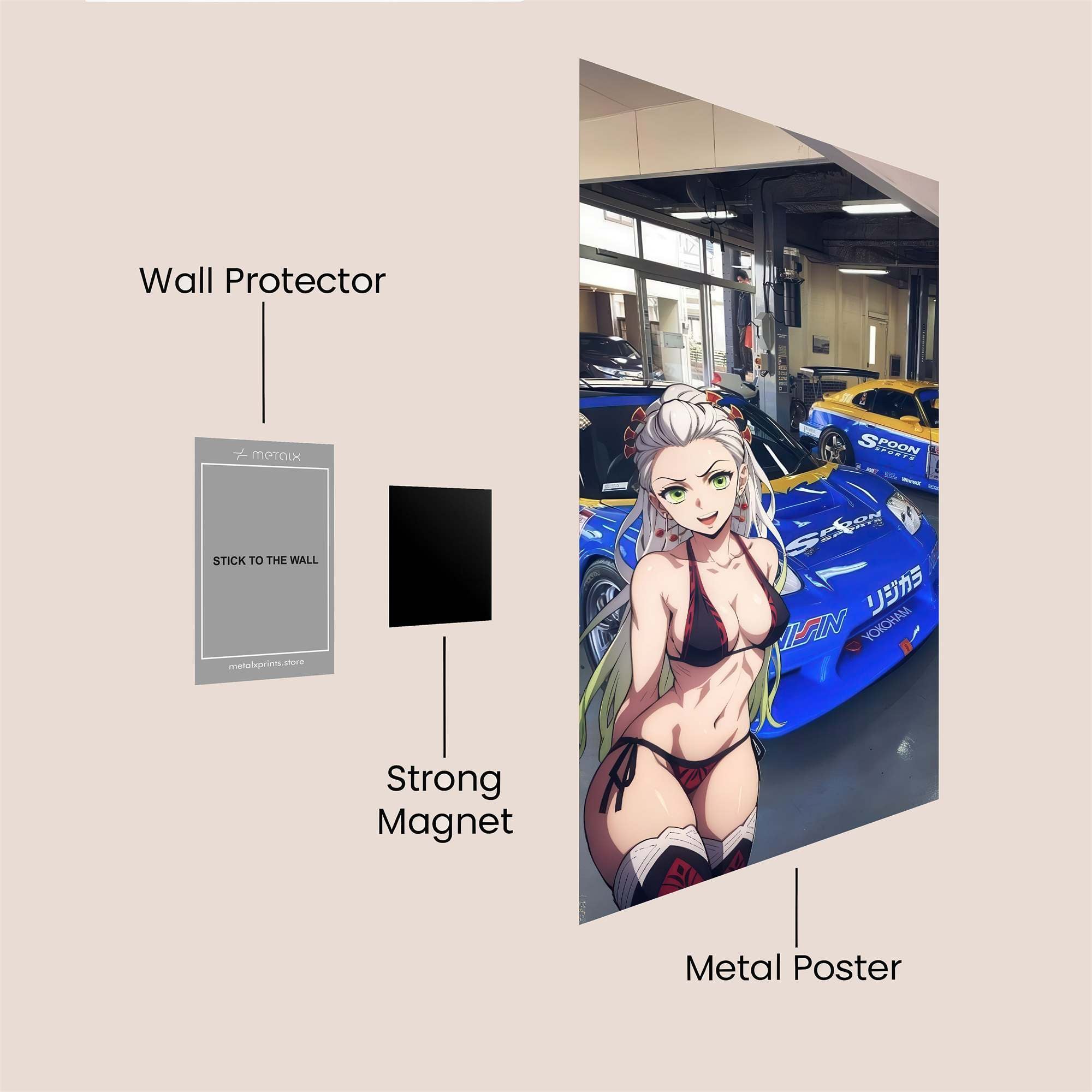 Racing Temptress Safe Wall Magnetic / M