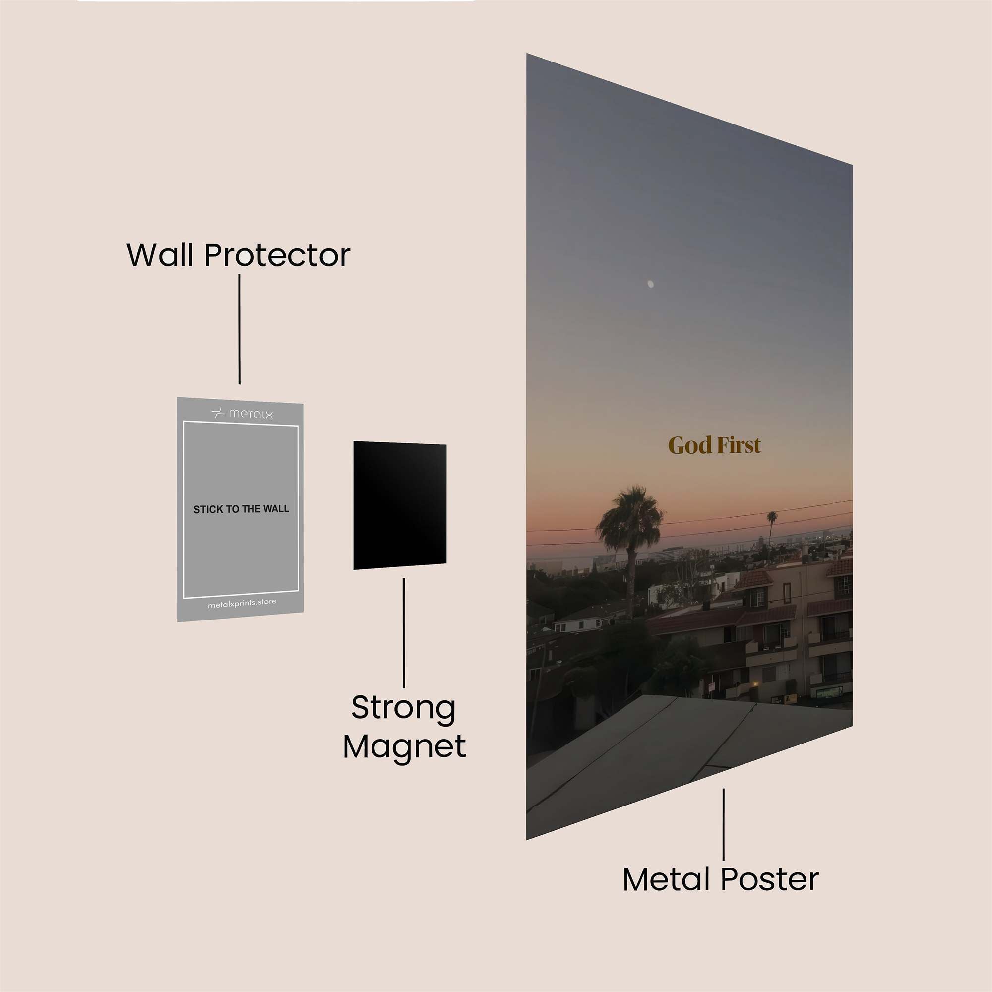 Sunset Serenity Safe Wall Magnetic / M