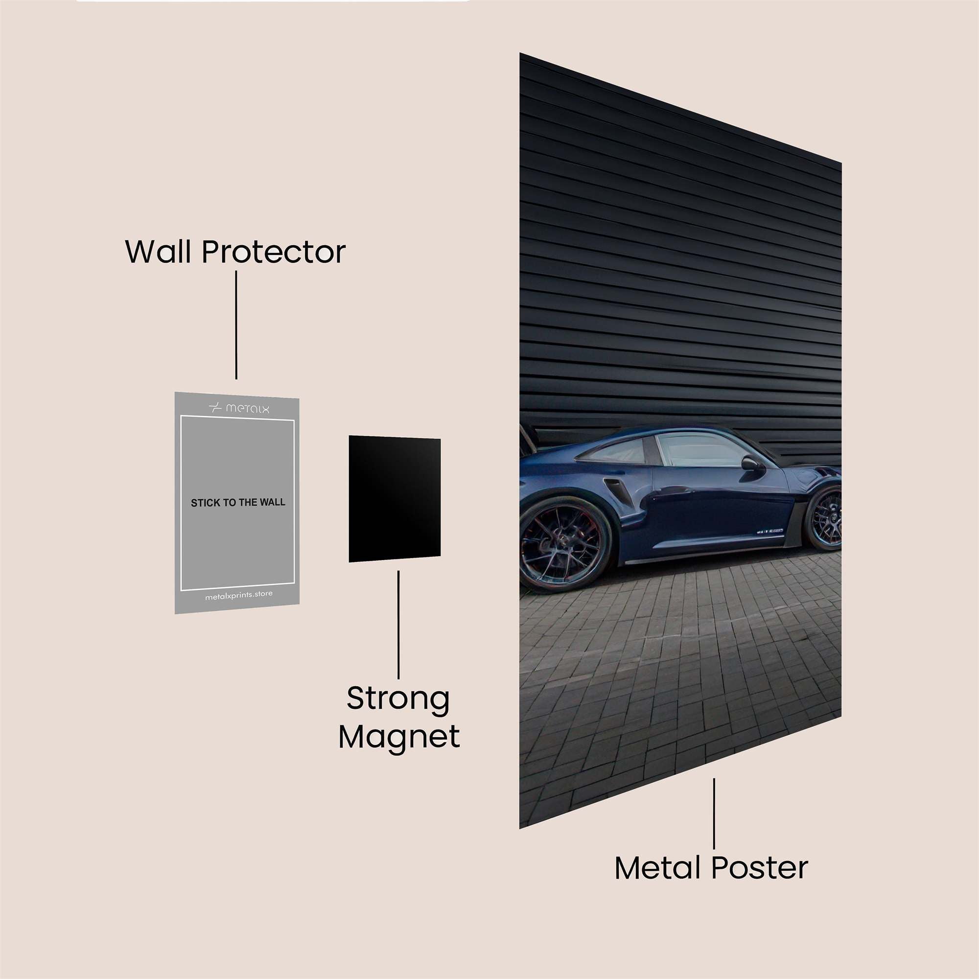Porsche Menace Safe Wall Magnetic / M