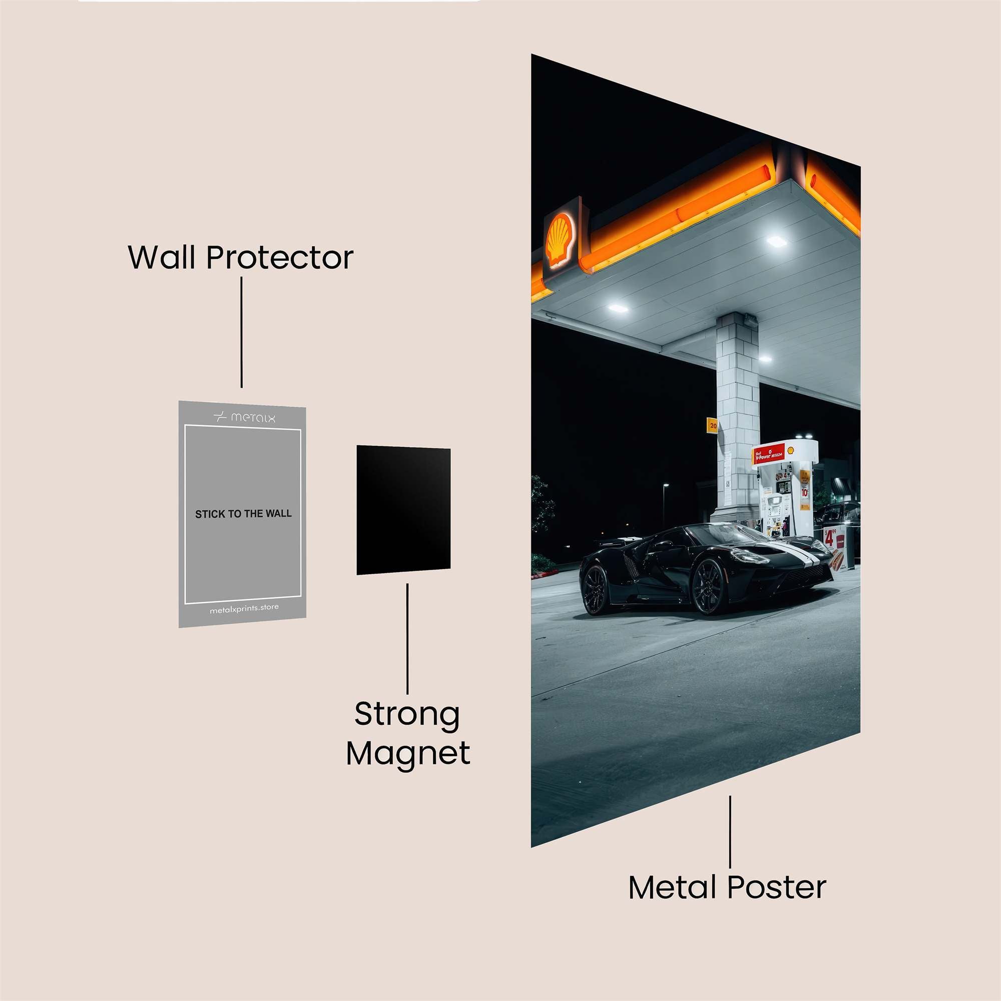 Night Sleek Safe Wall Magnetic / M