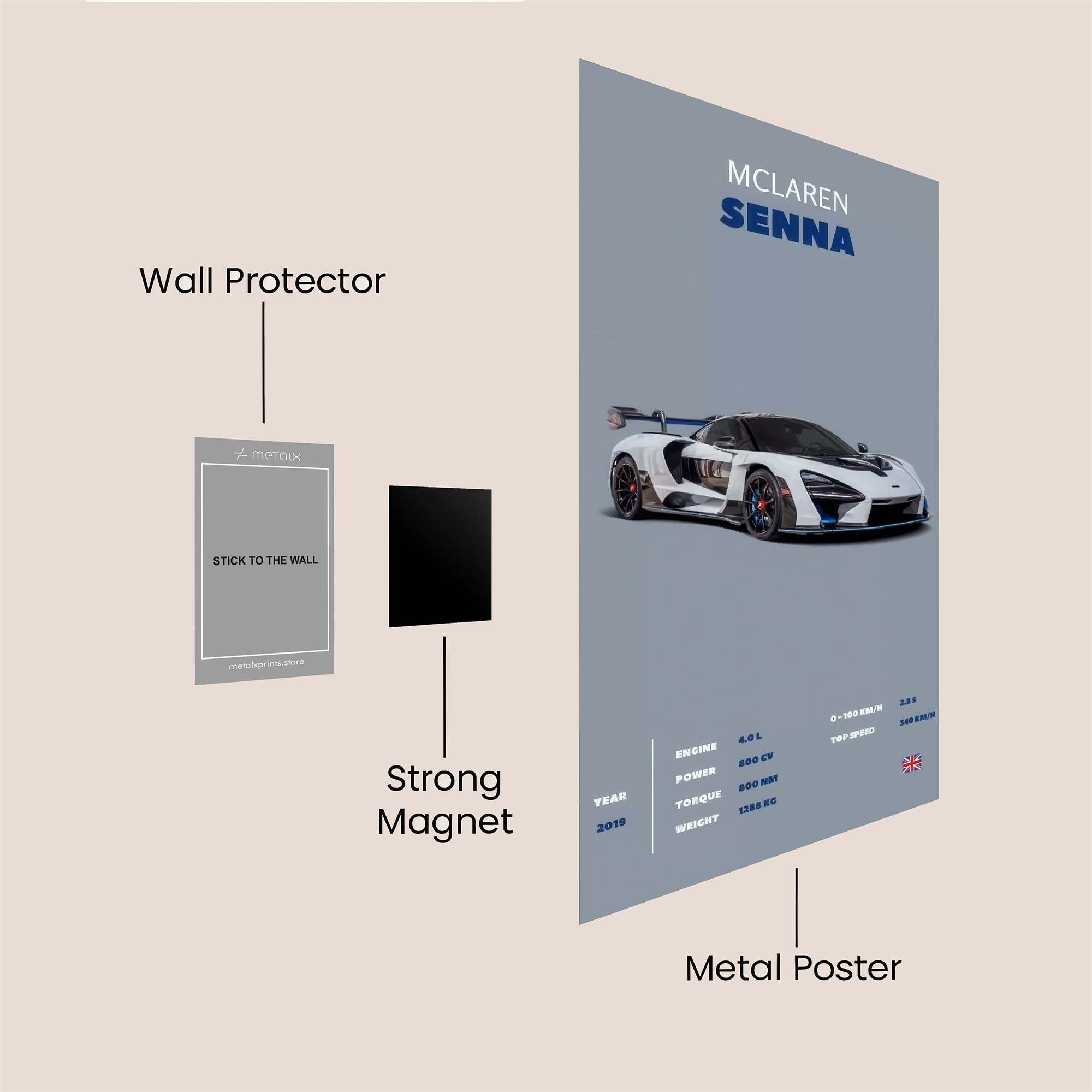 Senna Surge Safe Wall Magnetic / M