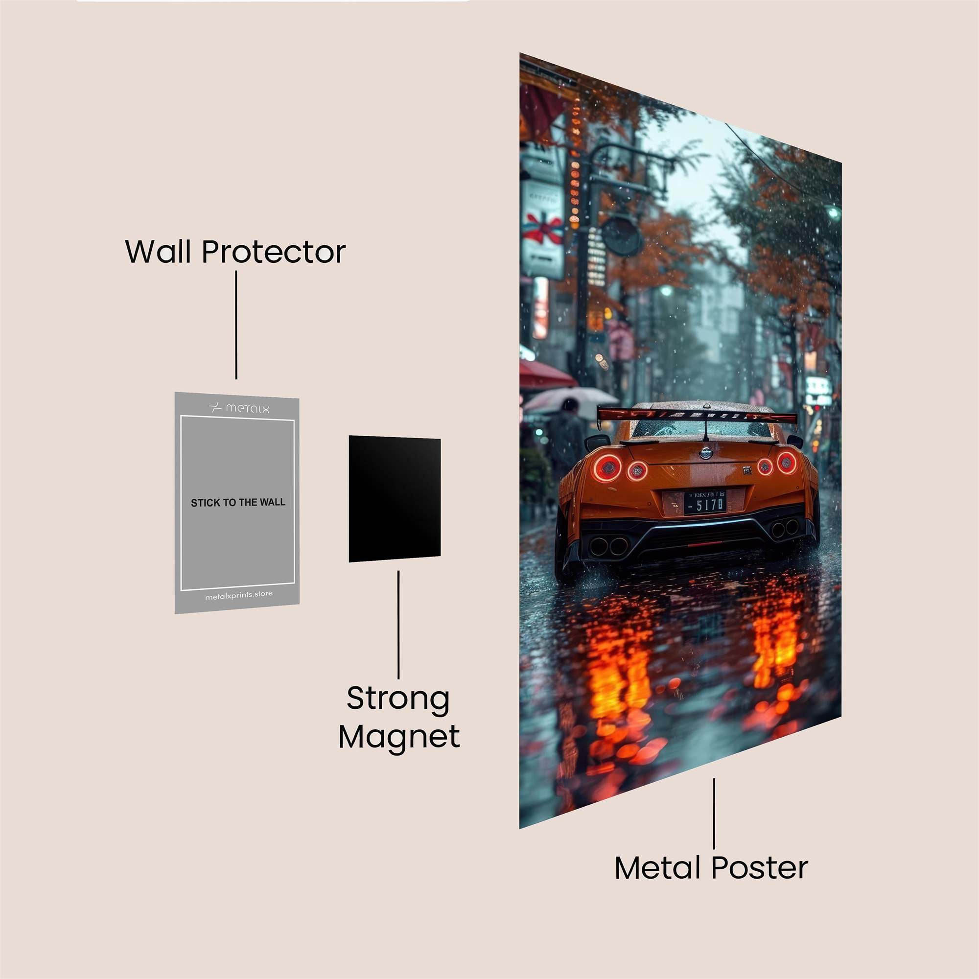 Godzilla Neon Safe Wall Magnetic / M