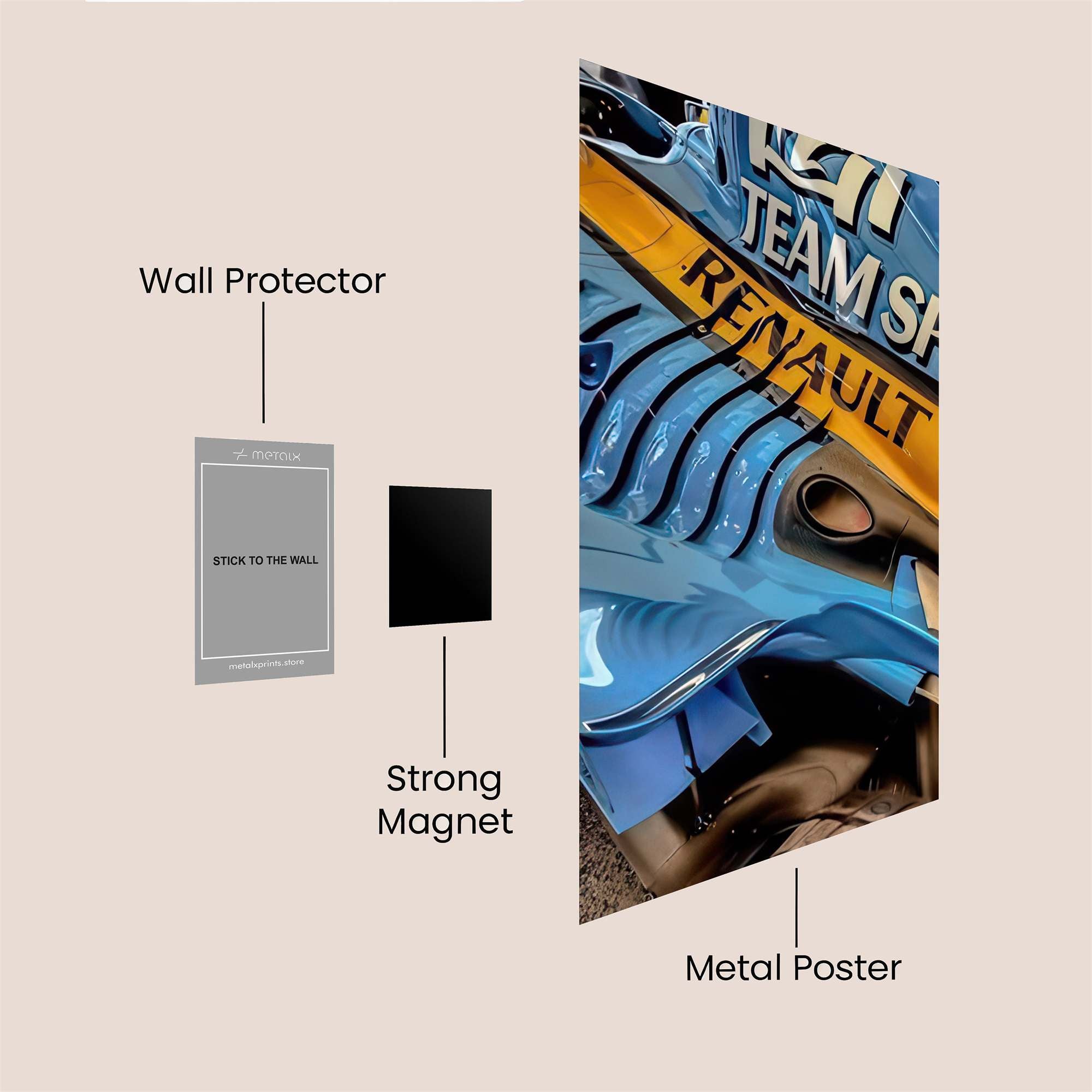 Renault Wrecked Safe Wall Magnetic / M