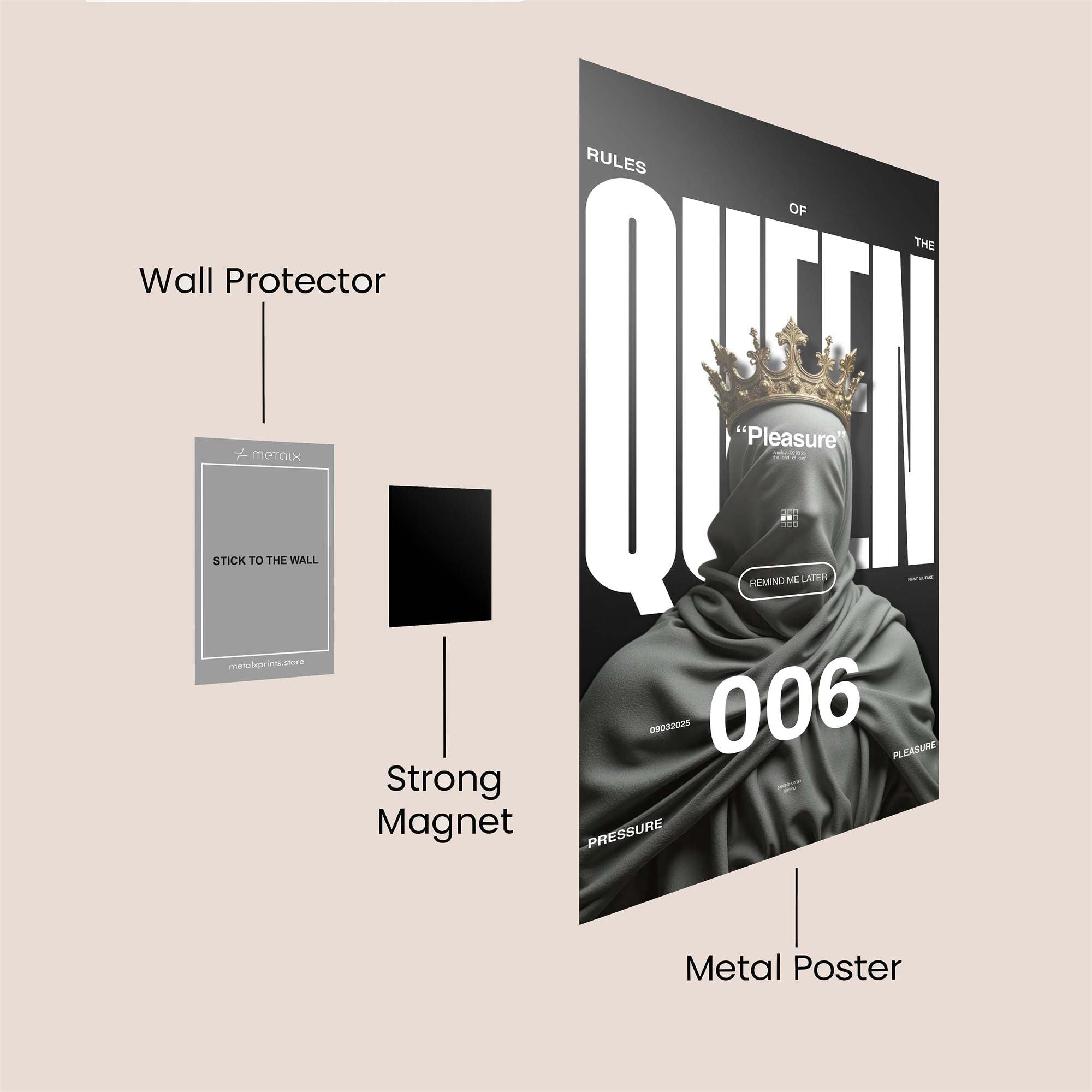 Queen Enigma Safe Wall Magnetic / M