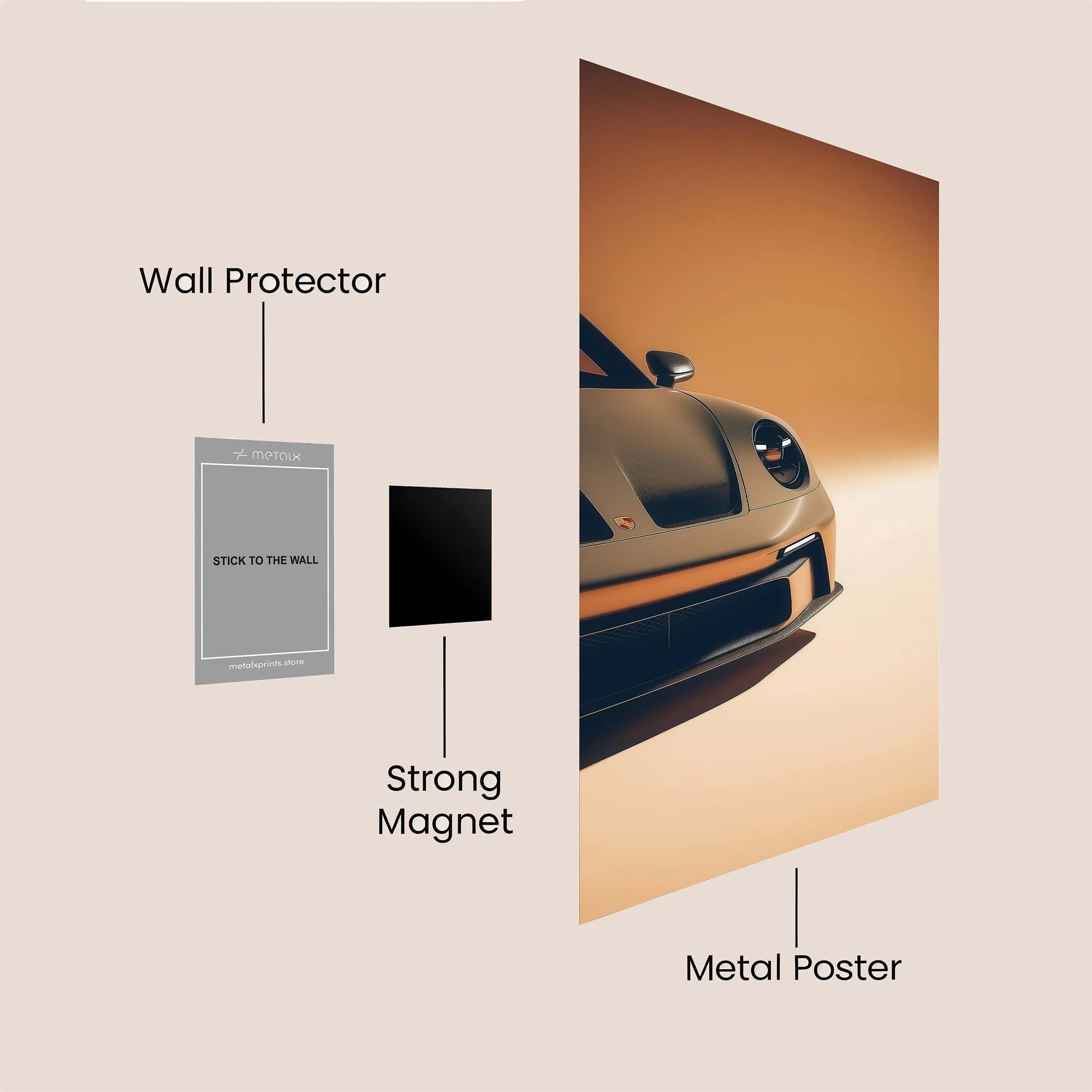 Porsche Elegance Safe Wall Magnetic / M