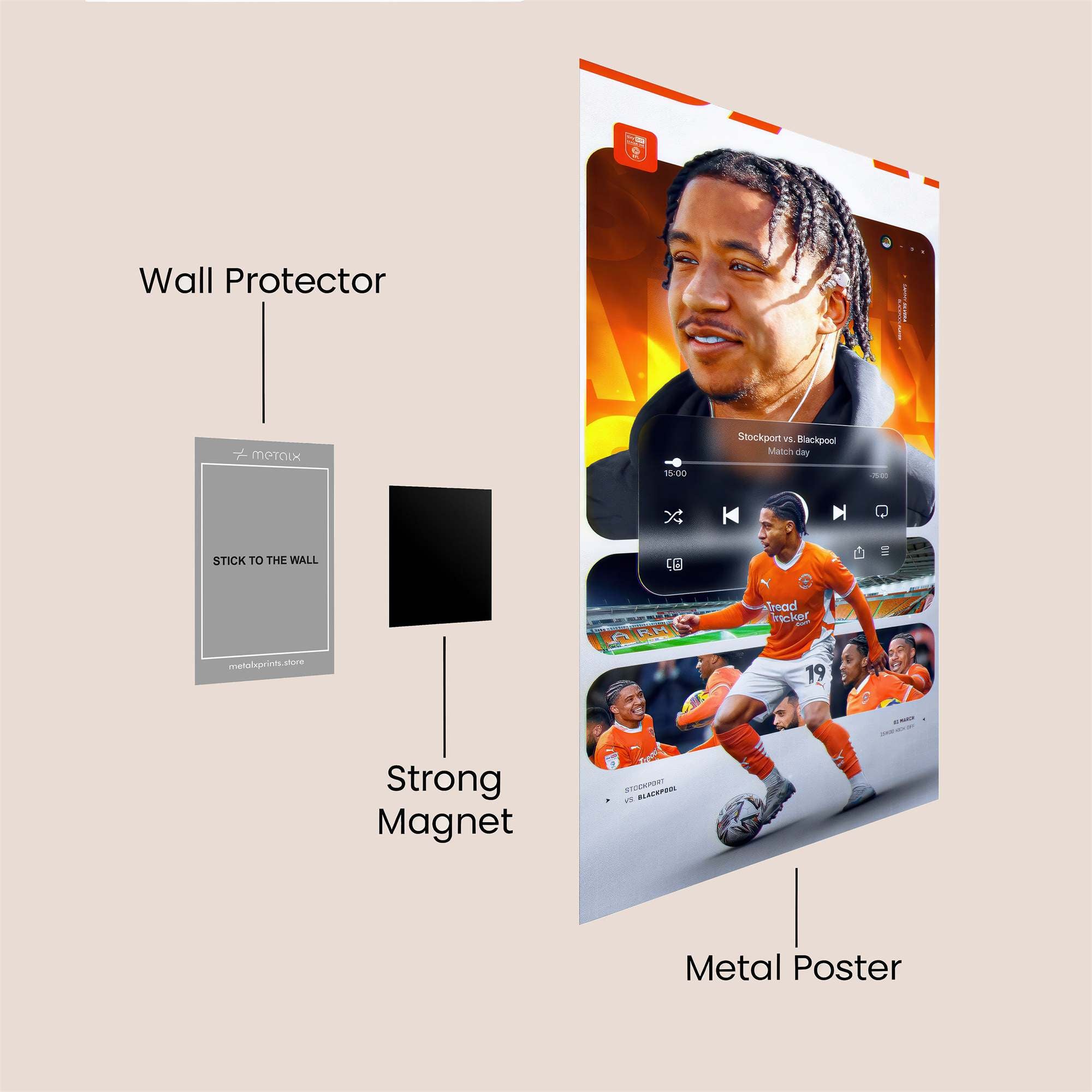 Nunez Fiery Safe Wall Magnetic / M