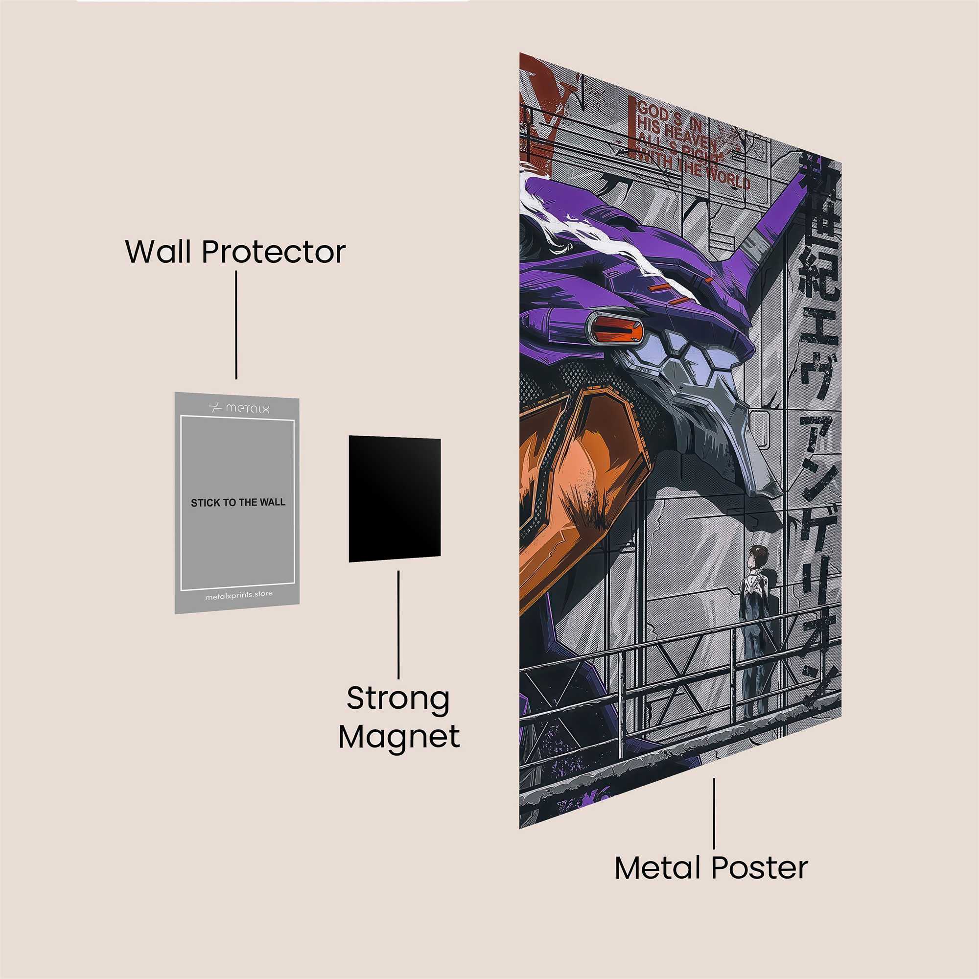 Evangelion Somber Safe Wall Magnetic / M